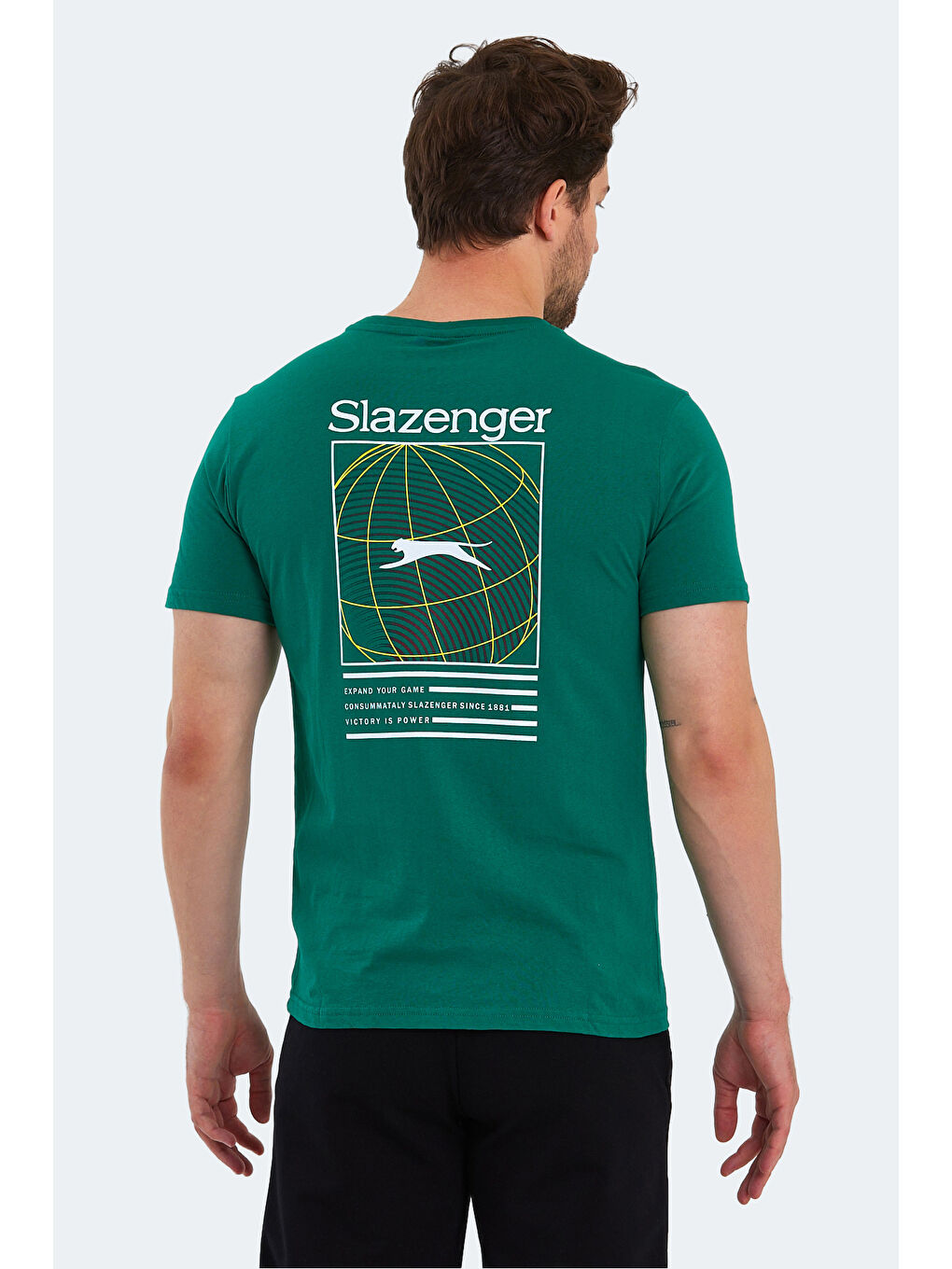 SLAZENGER POLL Erkek Kısa Kol Tişört Yeşil - 1
