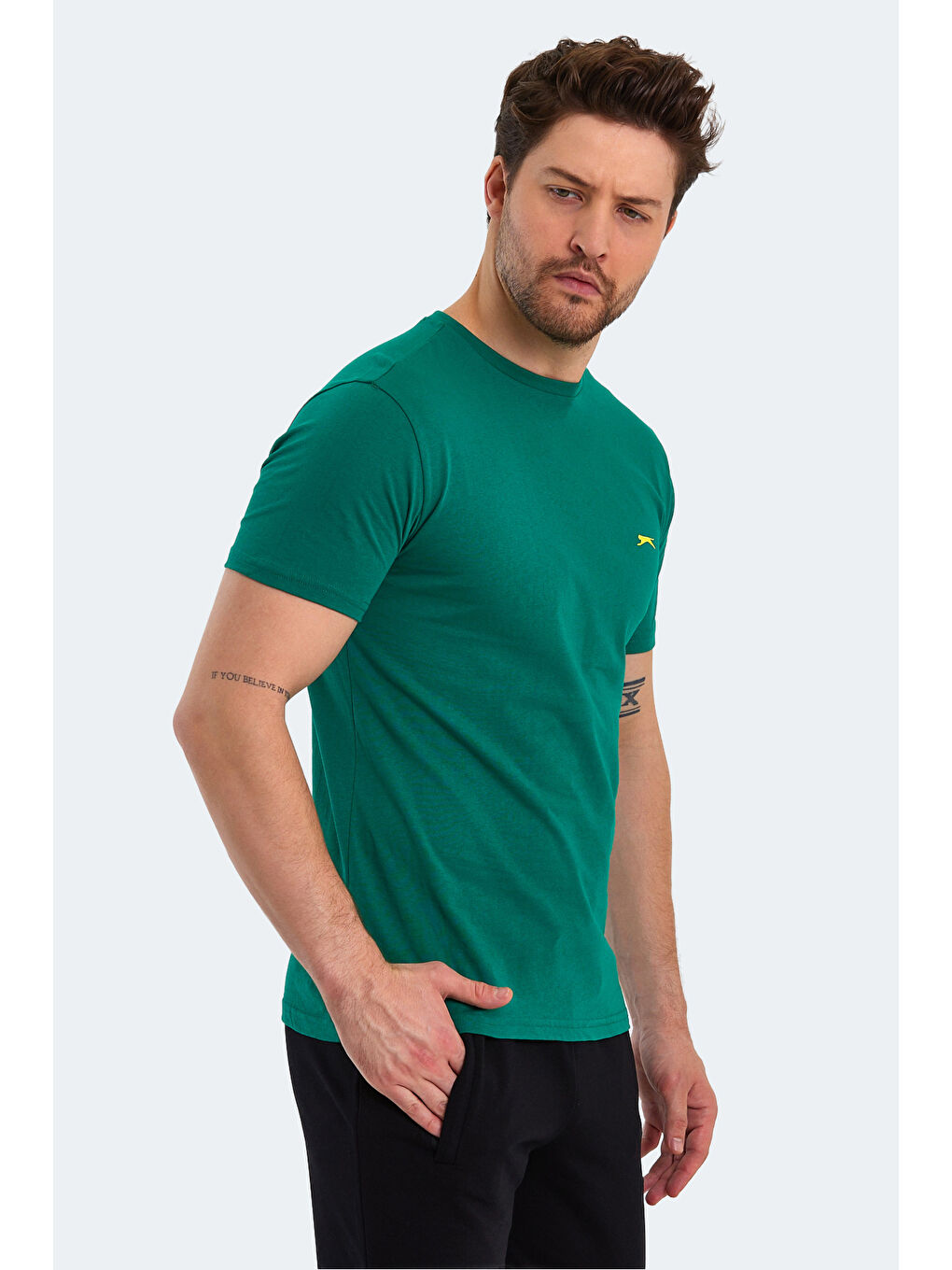 SLAZENGER POLL Erkek Kısa Kol Tişört Yeşil - 2