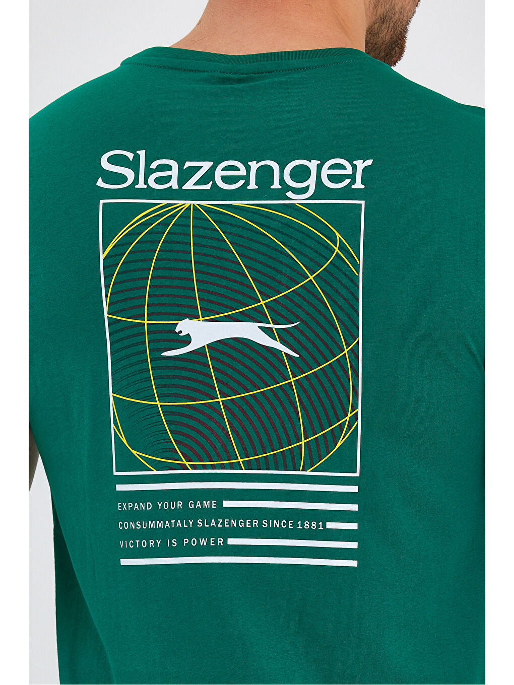 SLAZENGER POLL Erkek Kısa Kol Tişört Yeşil - 5