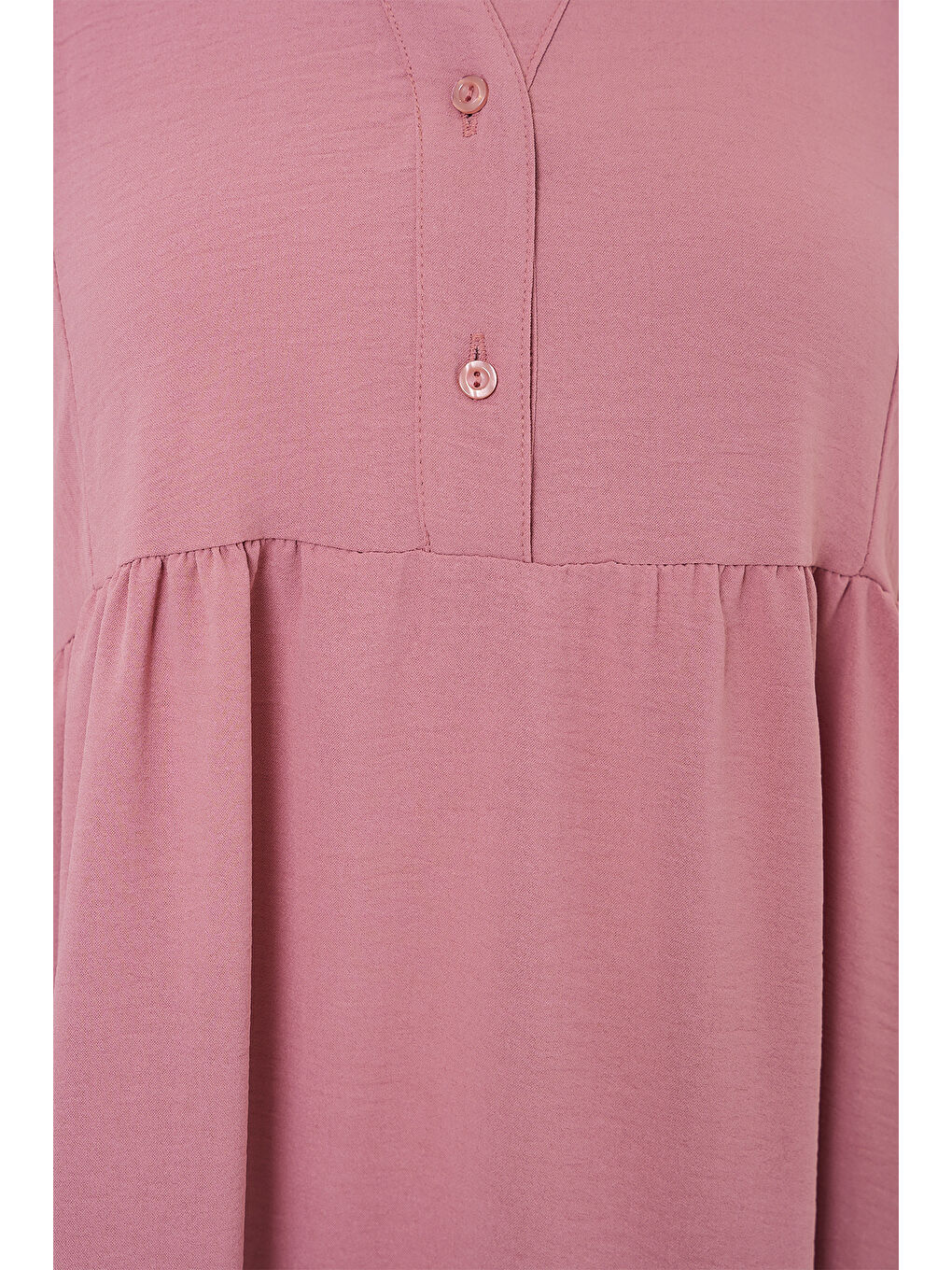 Pembe Kadın Uzun Tesettür Elbise 2525 - Gül Kurusu-5