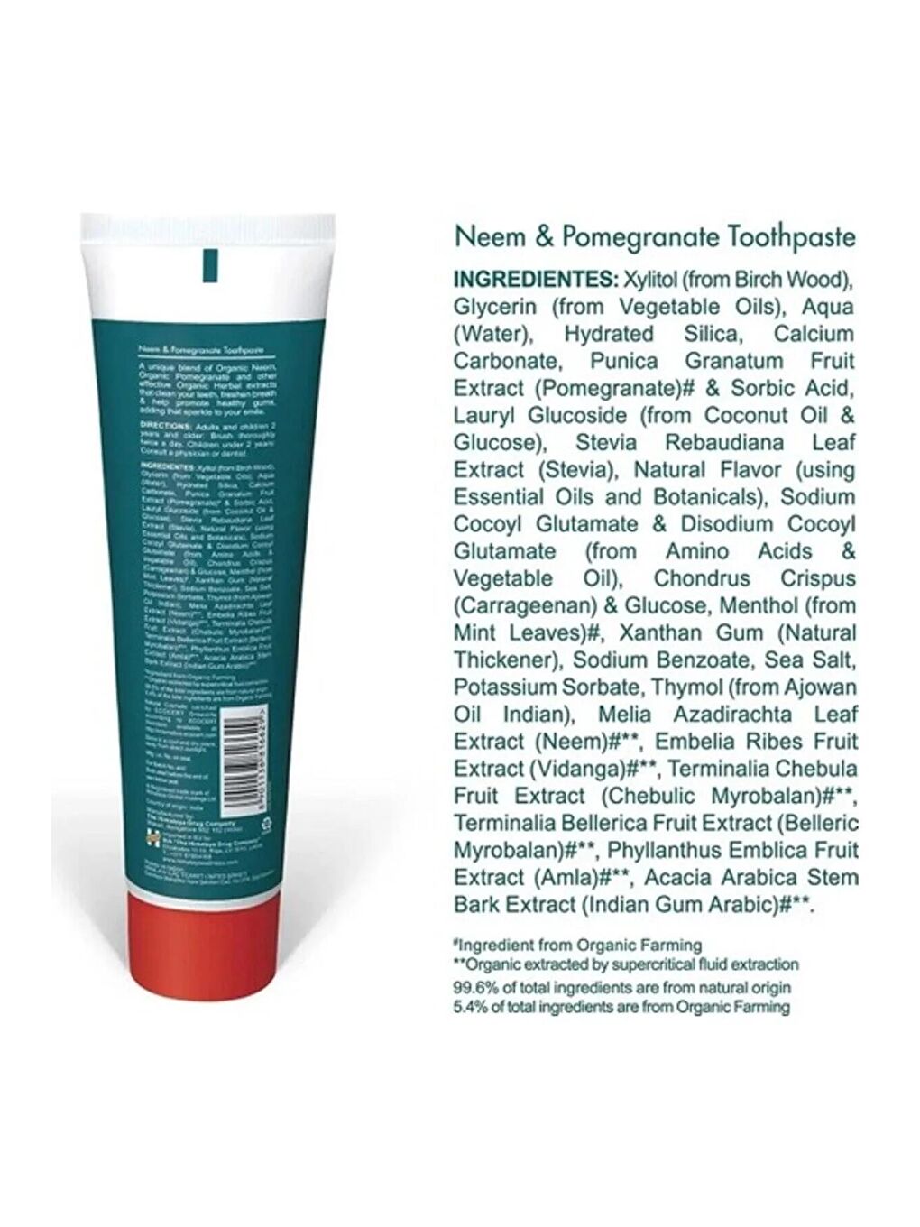 Organik Diş Macunu, Neem Ve Nar Özlü, Florürsüz, Glutensiz, Sls Ve Parabensiz, 150 Gr 113 Ml-4