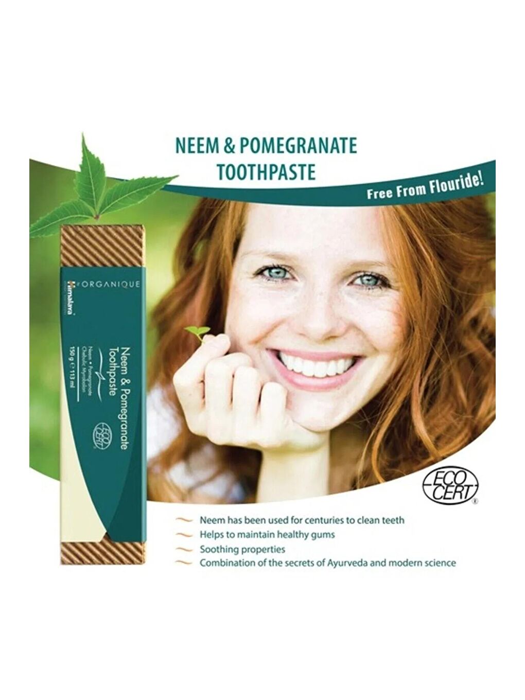 Organik Diş Macunu, Neem Ve Nar Özlü, Florürsüz, Glutensiz, Sls Ve Parabensiz, 150 Gr 113 Ml-7