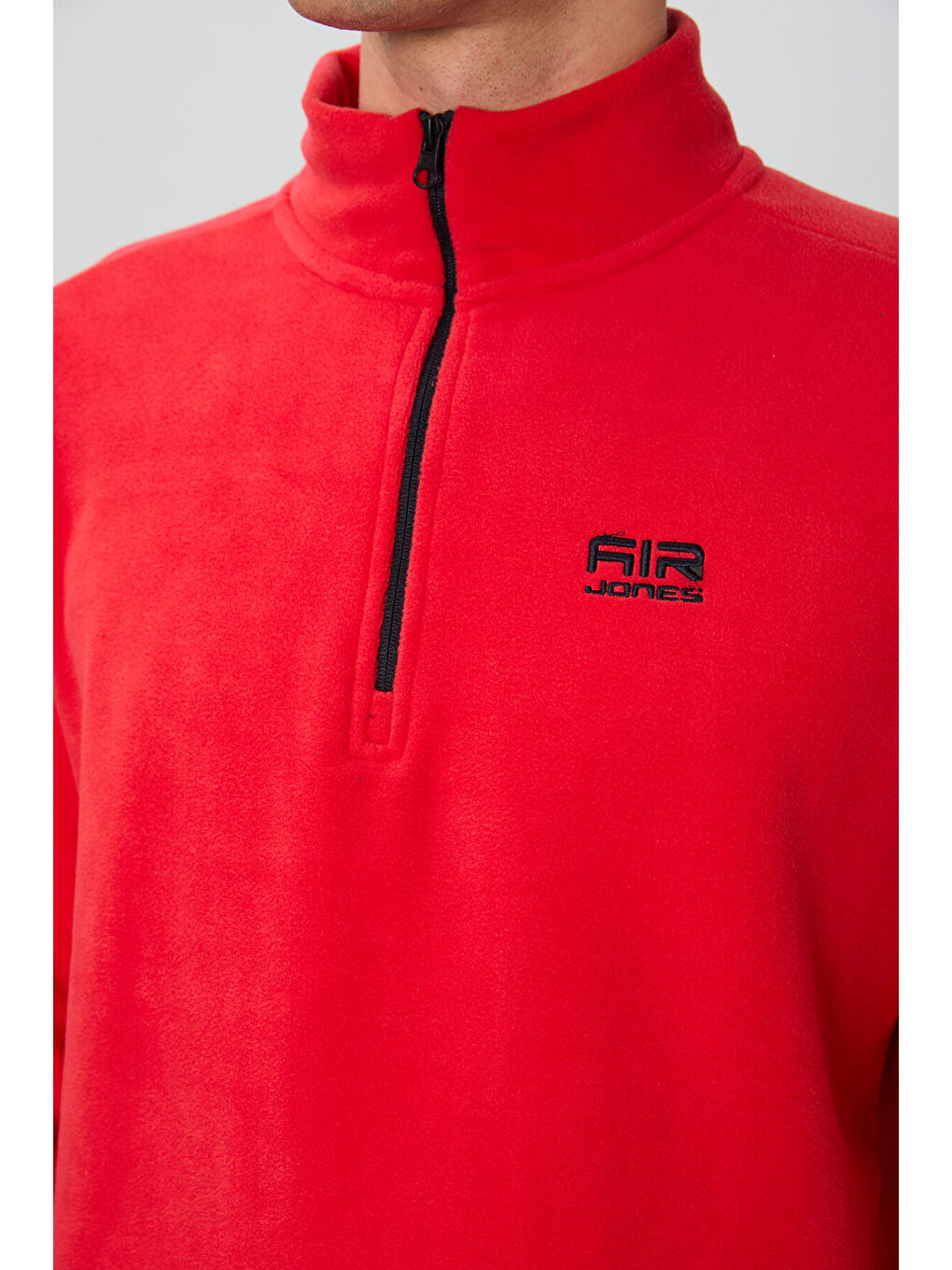 Kırmızı River Fiesta Dik Yaka Erkek Polar Sweatshirt - 88310-2