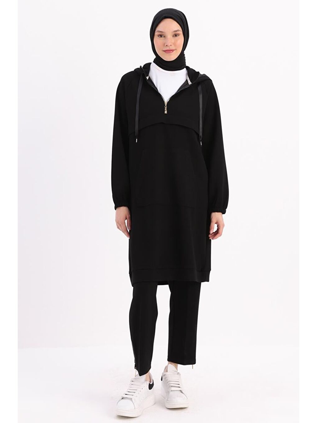 Siyah-Ön Roba Dubleli Sweat-1