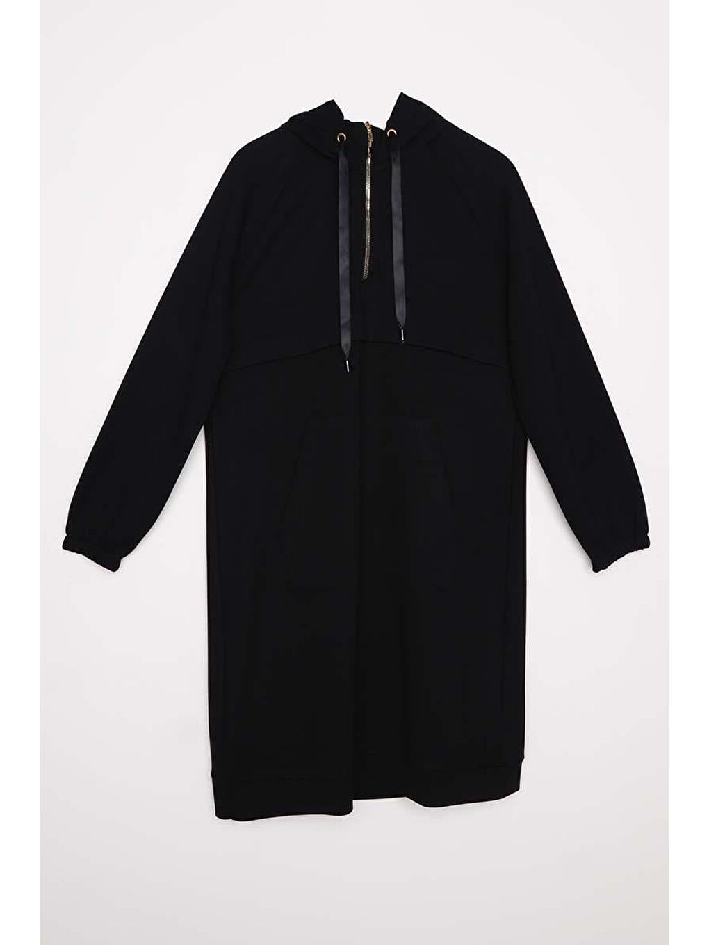 Siyah-Ön Roba Dubleli Sweat-5