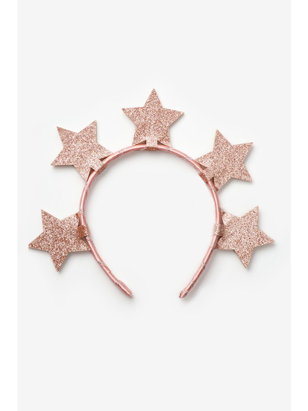 Pembe Rose 5'li Yıldız Figürlü Kız Çocuk Taç-3