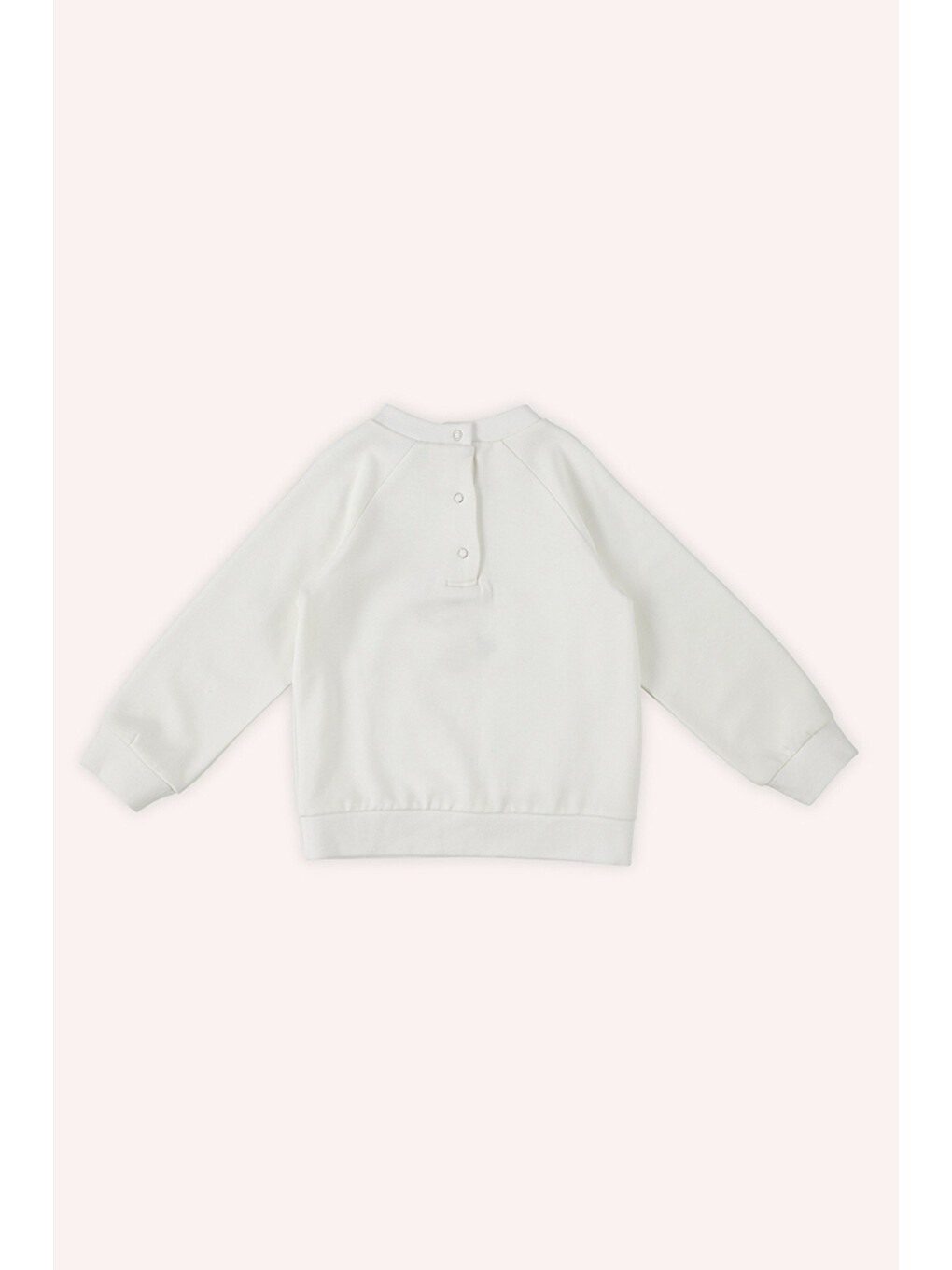 Kız Bebek Nakış Detaylı Ekru Sweatshirt-1