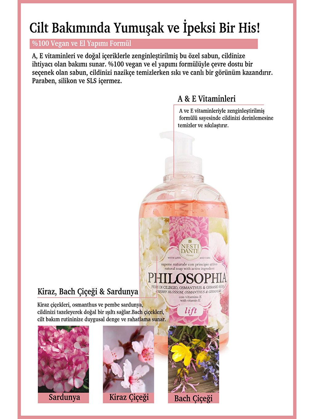 Philosophia Lift Sıvı Sabun 500 ml | A ve E Vitamini | Antiaging ve Sıkılaştırıcı | El ve Vücut Sabu-2