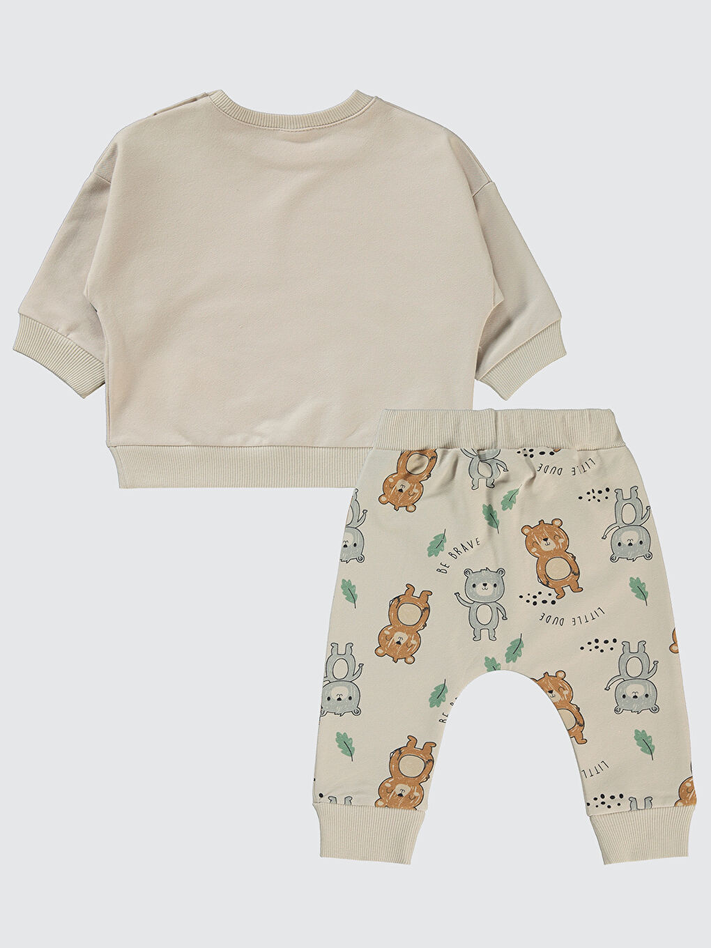 Bej Baby Erkek Bebek Takım 6-18 Ay Fil Dişi-1