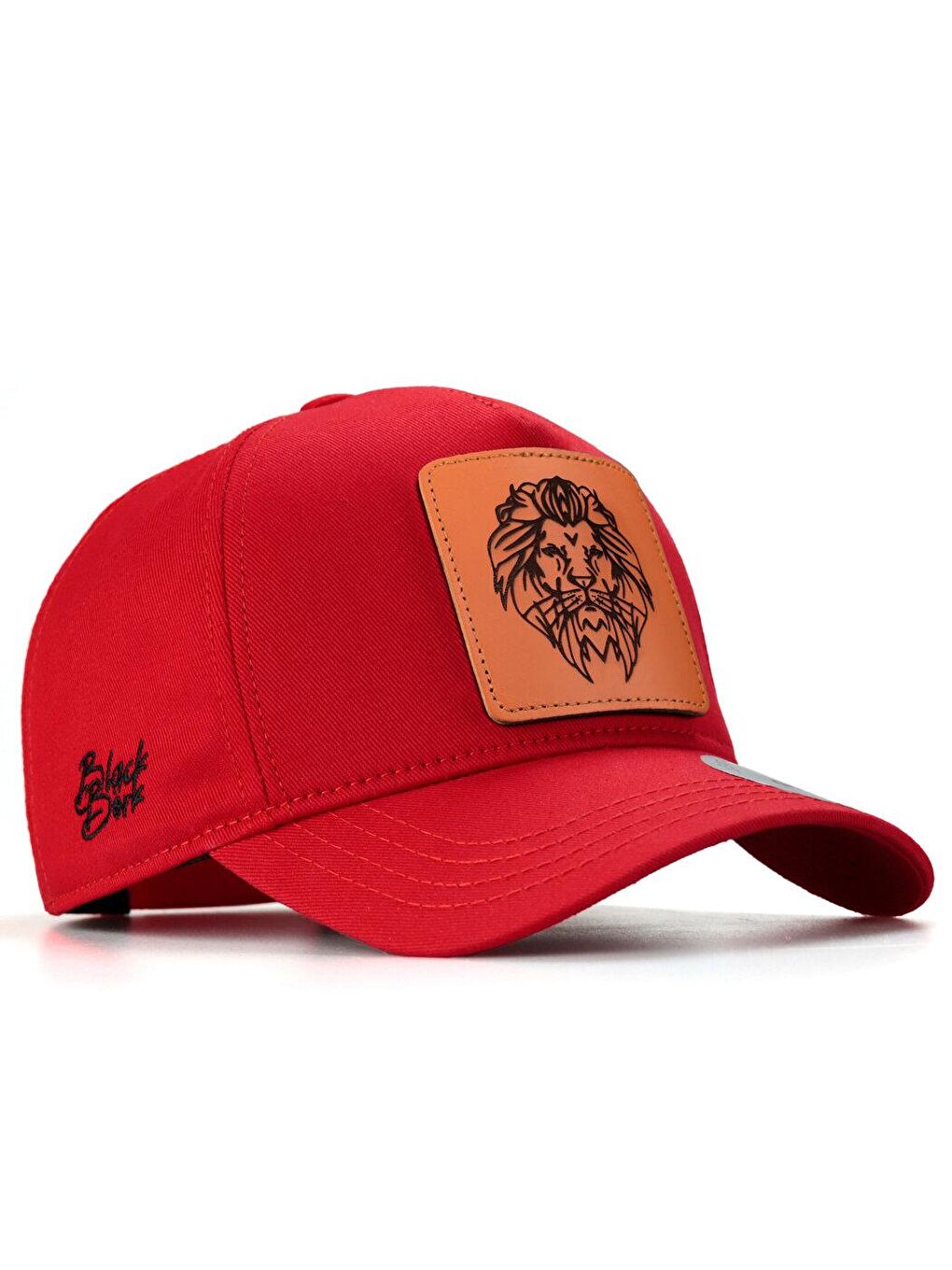 Bordo V1 Baseball Aslan - 13 Kod Logolu Unisex Kırmızı Şapka (Cap)