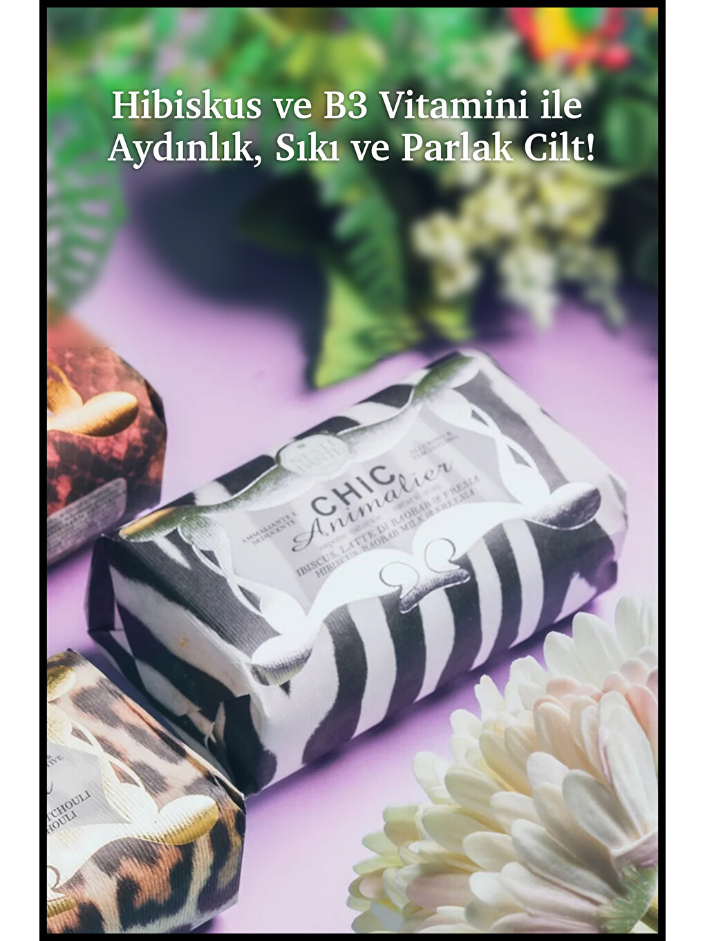 Chic Animalier White Tiger Katı Sabun 250 gr| Hibiskus| Aydınlatıcı ve Sıkılaştırıcı|Banyo Sabunu-4