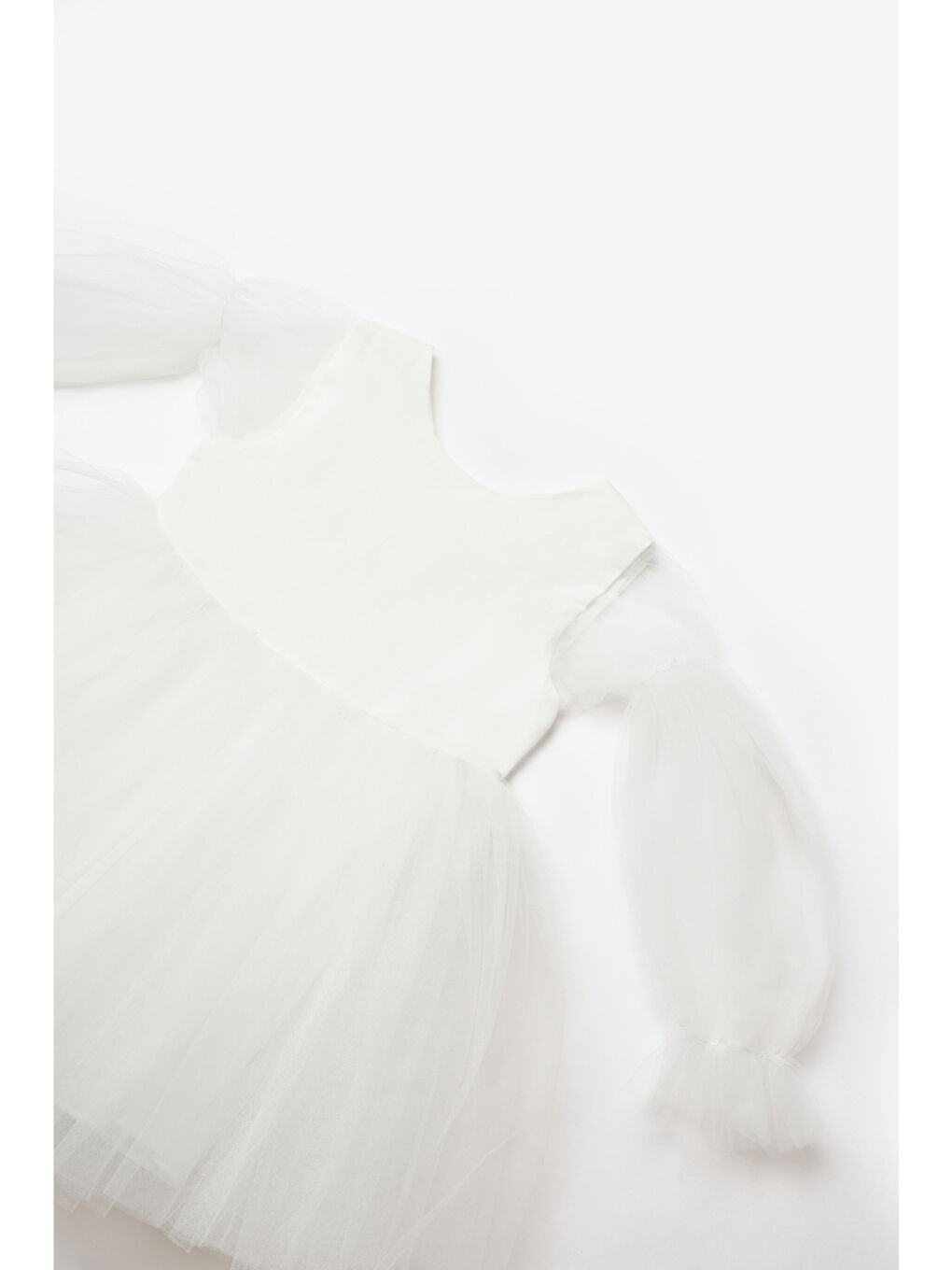 Ekru Kelebek Kanatlı Kız Çocuk Elbise - Kate-6