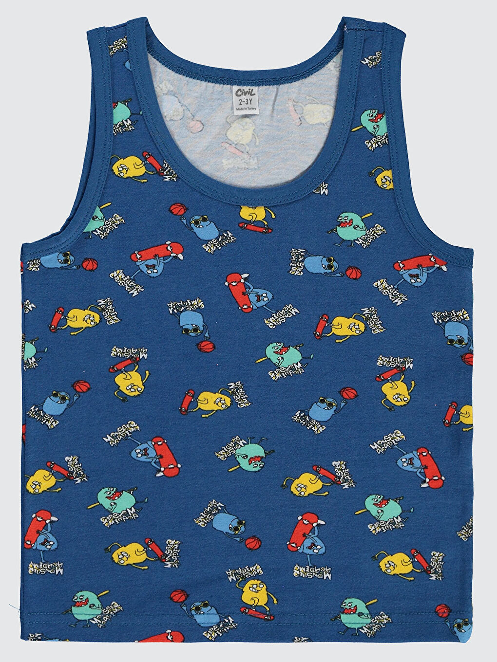 Erkek Çocuk 2'li Atlet Set  Beyaz-1