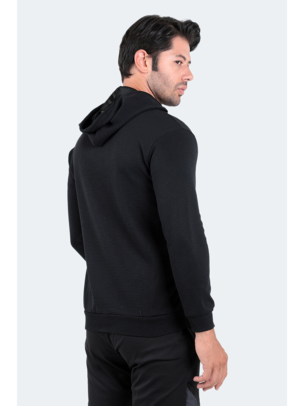 SLAZENGER Kirmizi SQUAT  Erkek Fermuarlı Sweatshirt Siyah - 4