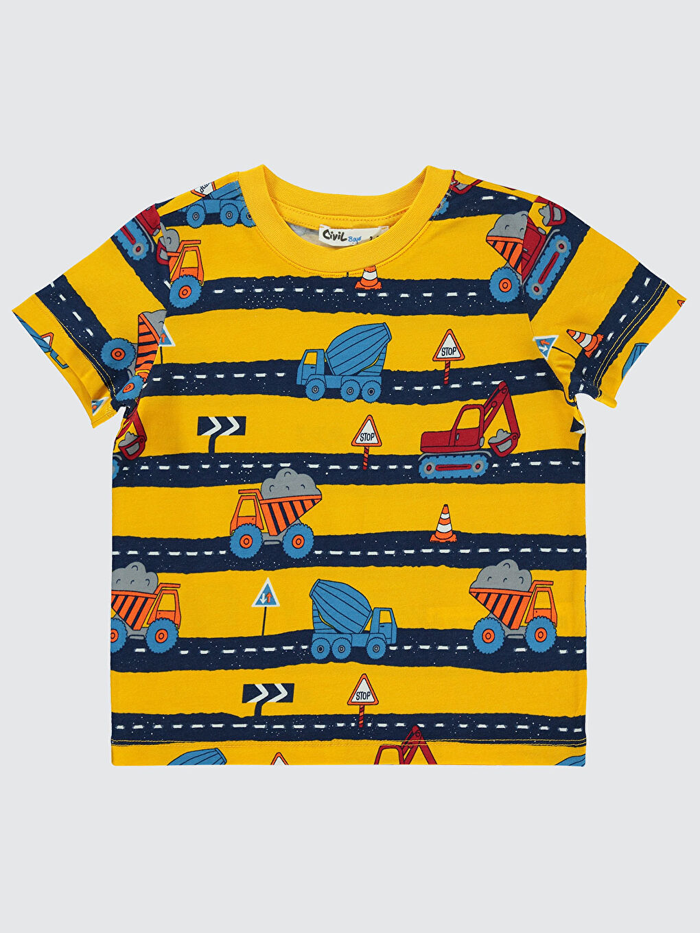 Kahverengi Boys Erkek Çocuk Tişört 2-5 Yaş Hardal