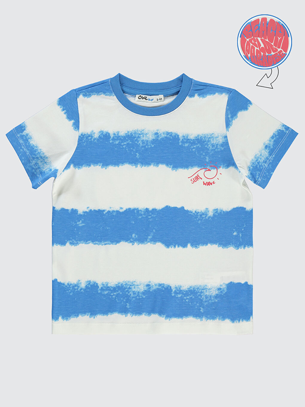 Boys Erkek Çocuk Tişört 2-5 Yaş Saks Mavi