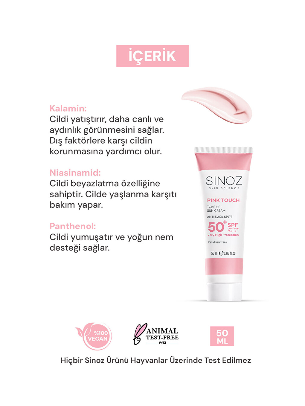 Pink Touch Spf50+ Cilt Aydınlatıcı Pembe Yüz Güneş Kremi 50ml-tüm Ciltler Için-pa++++-2