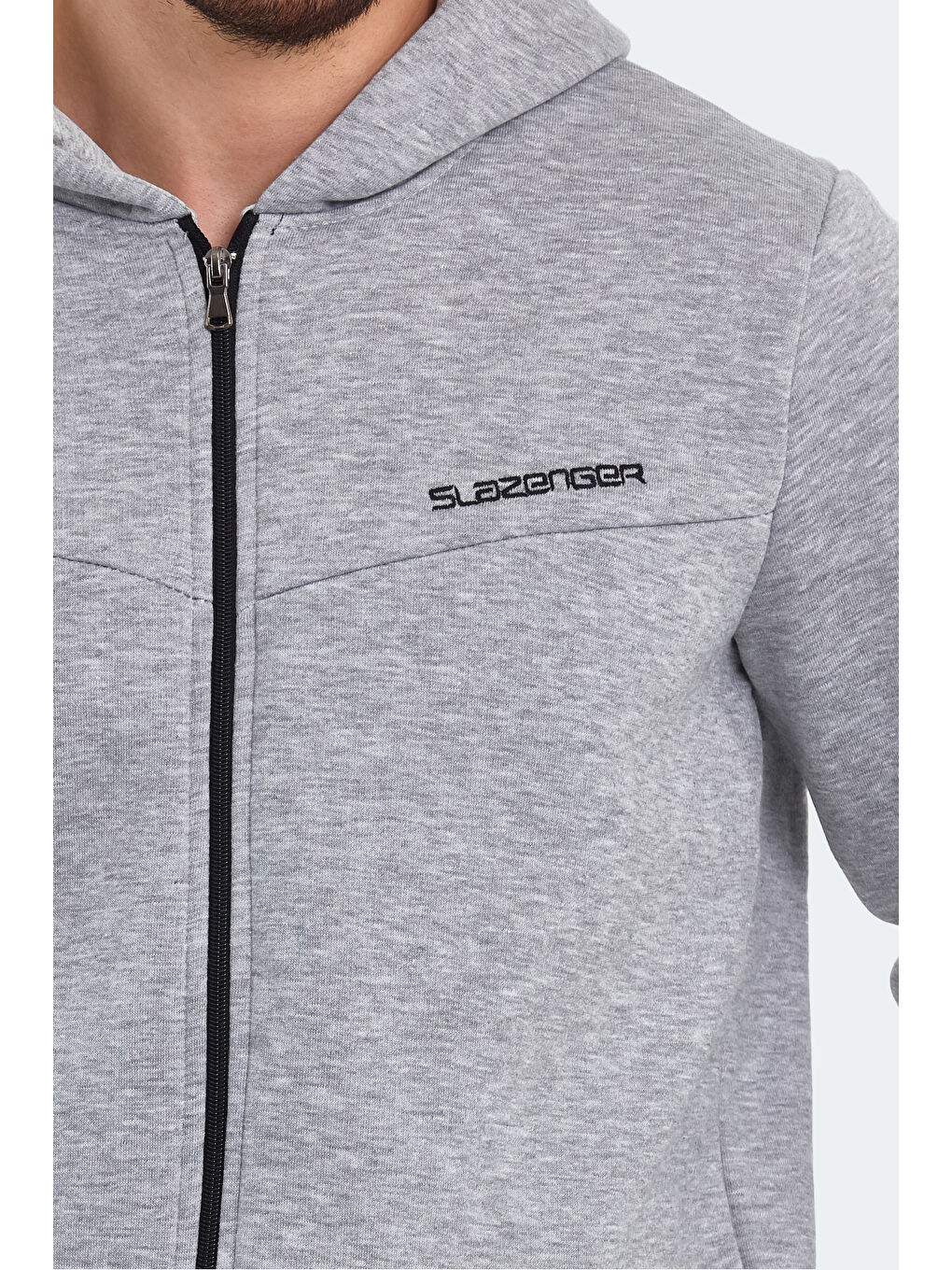 BACK  Erkek Kapüşonlu Sweatshirt Hoodie Gri-3