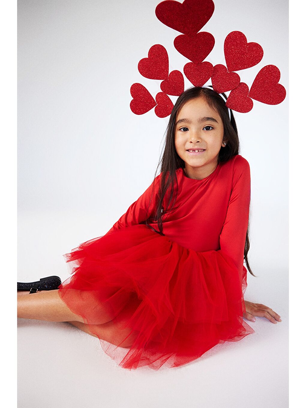 Kırmızı Tütü Etekli Kız Çocuk Balerin Elbise - Miranda-3