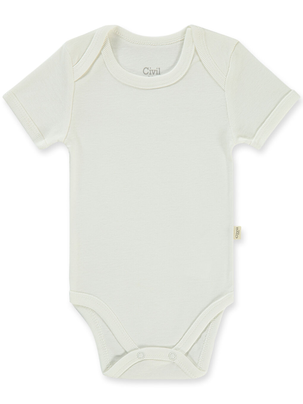 Baby Bebek Çıtçıtlı Badi 3-9 Ay Beyaz