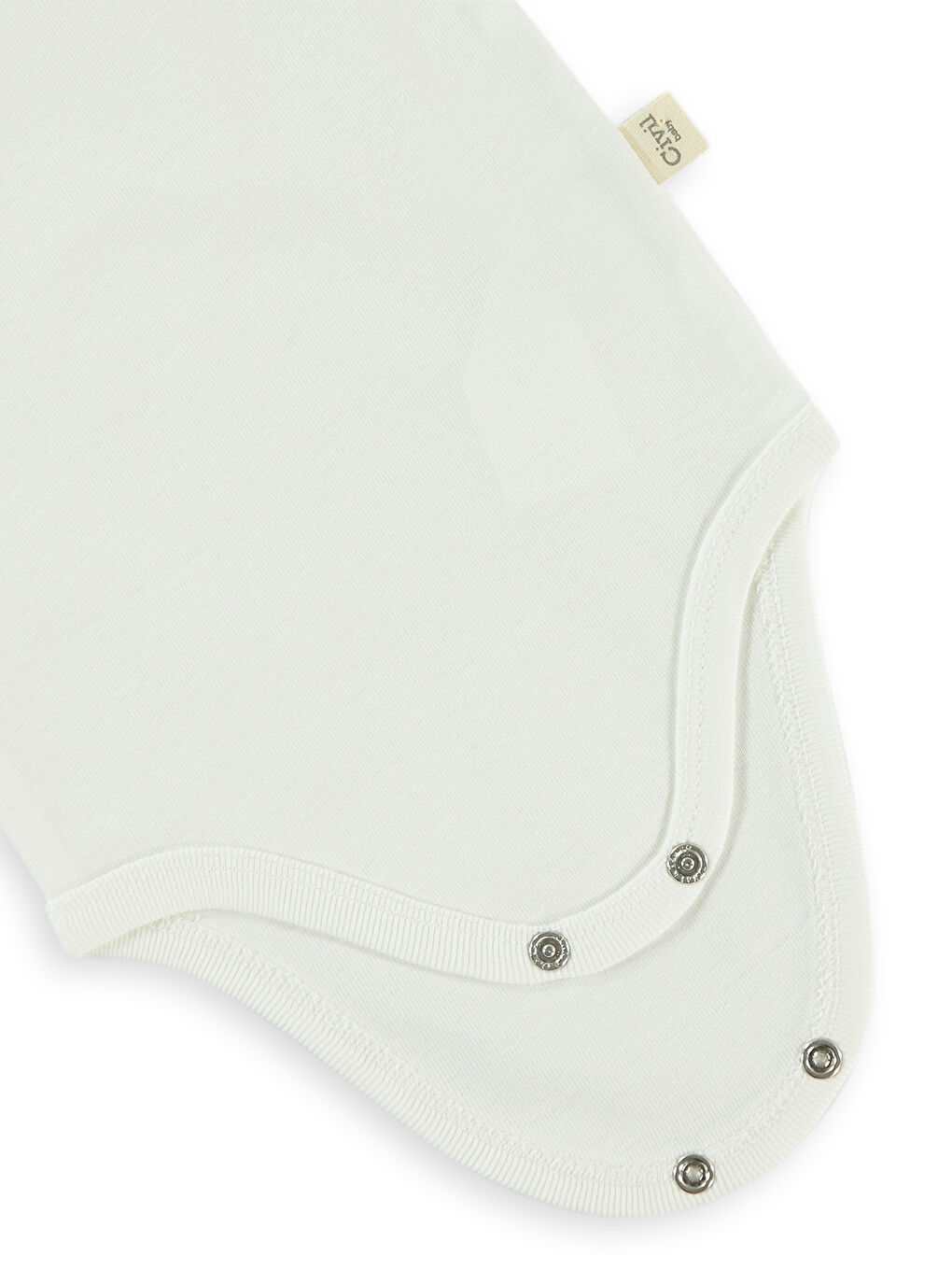 Baby Bebek Çıtçıtlı Badi 3-9 Ay Beyaz-2