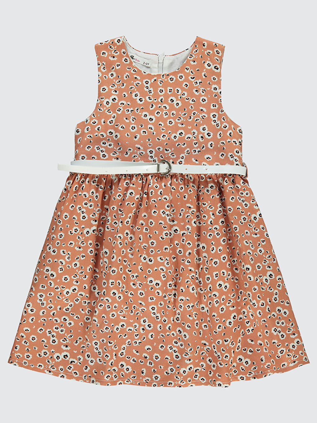 Kahverengi Girls Kız Çocuk Elbise 2-5 Yaş İtalyan Karamel