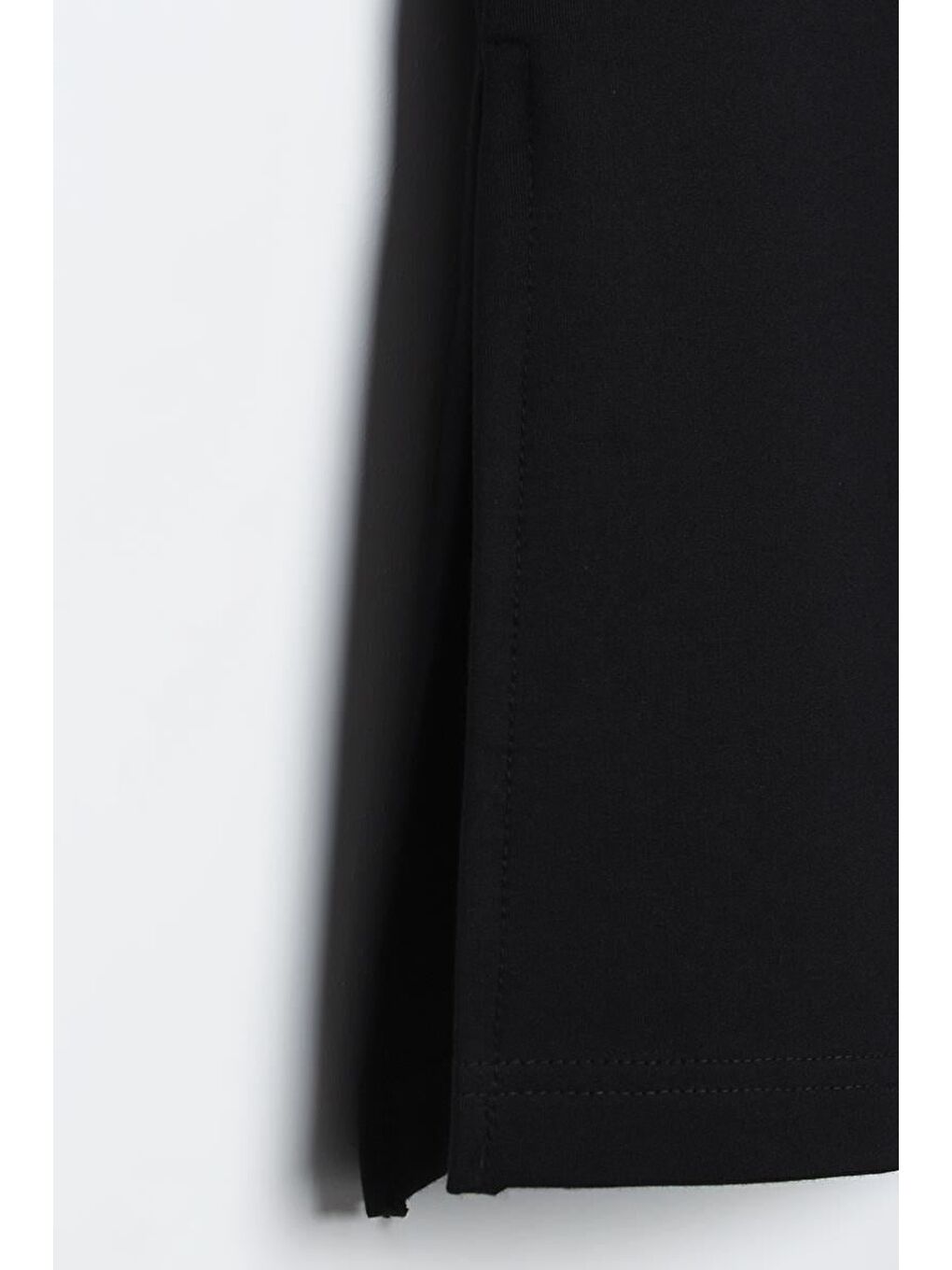 Siyah İki Renkli Kapüşonlu Sweat Tunik-5