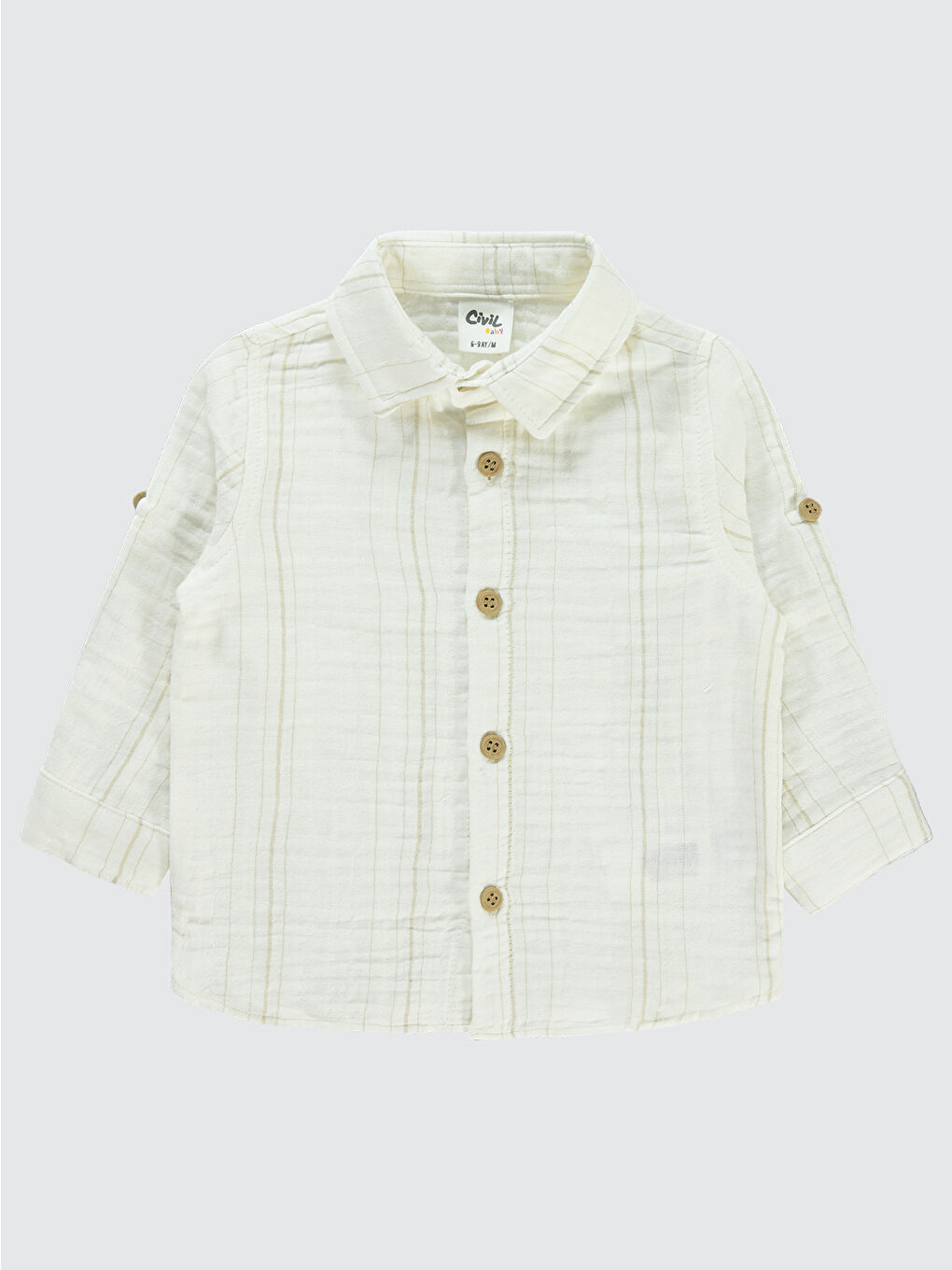 Kahverengi Erkek Bebek Gömlek 6-18 Ay Kahve