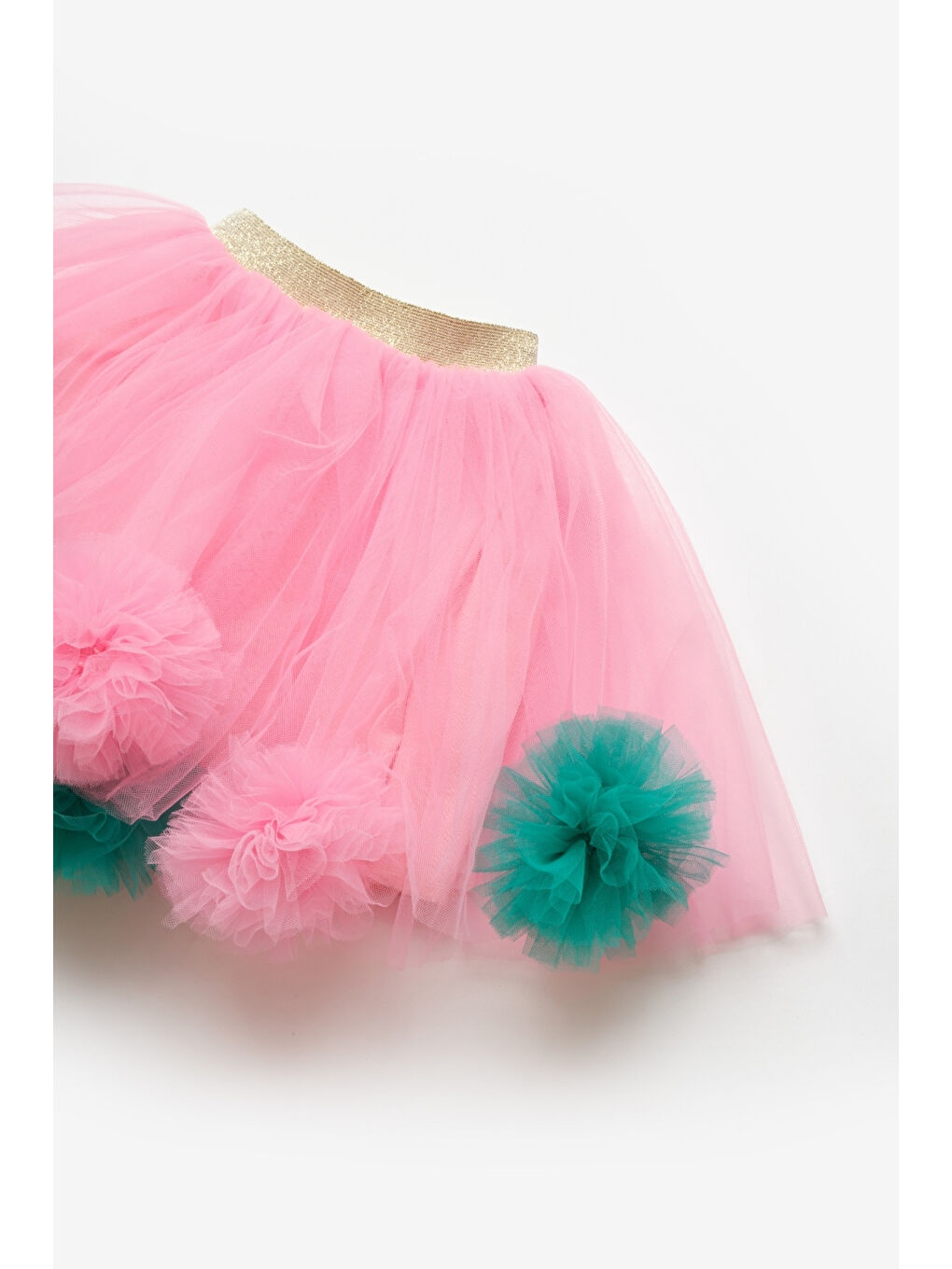 Pembe Ponpon Detaylı Kız Çocuk Etek - Hilda-4