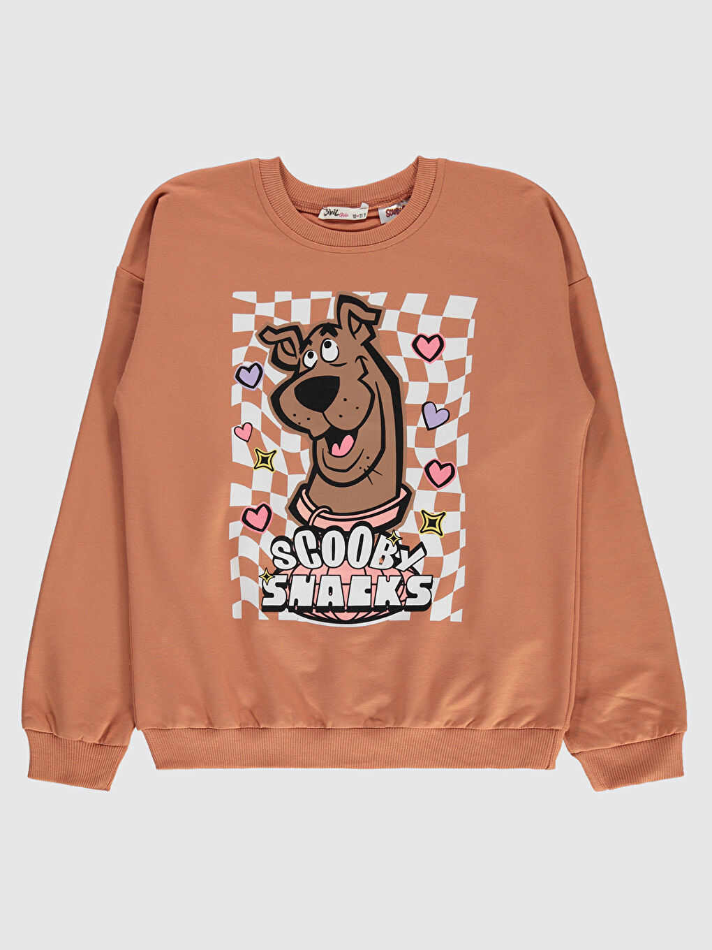 Kahverengi Scooby Doo Kız Çocuk Sweatshirt 10-13 Yaş Kiremit