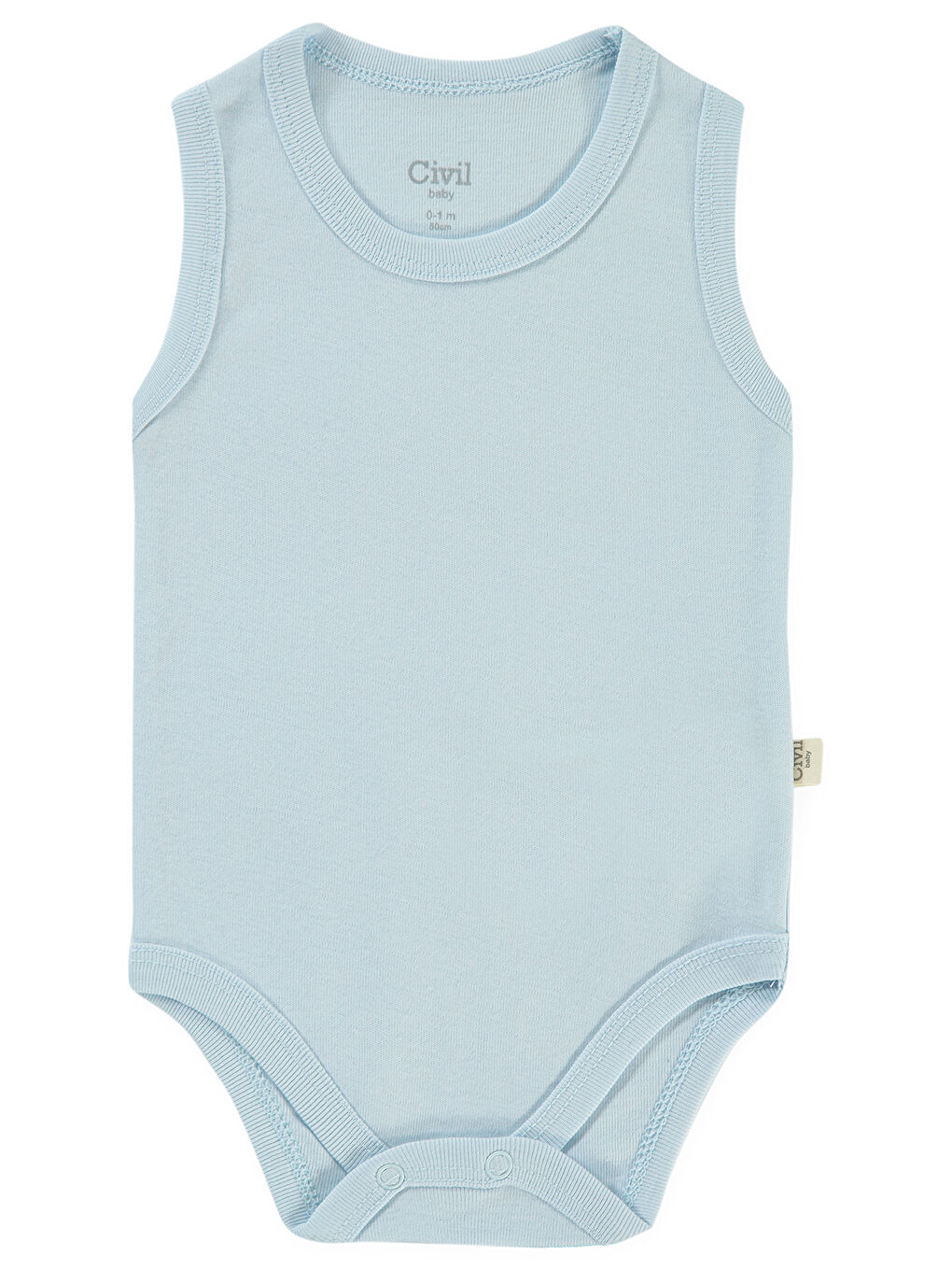 Baby Bebek Çıtçıtlı Badi 3-9 Ay Mavi