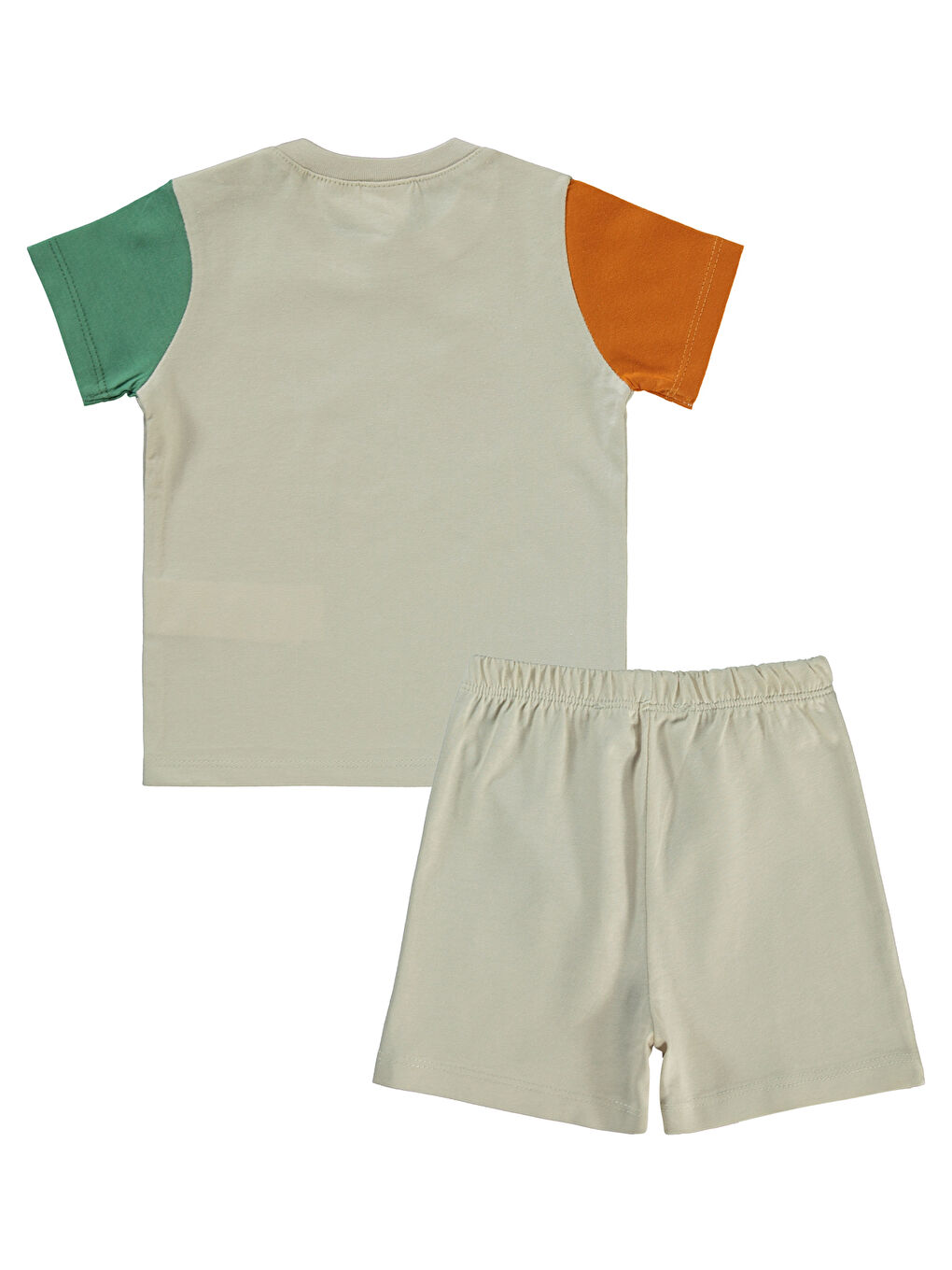 Bej Tom and Jerry Erkek Bebek Şortlu Takım 6-18 Ay Taş Rengi-1