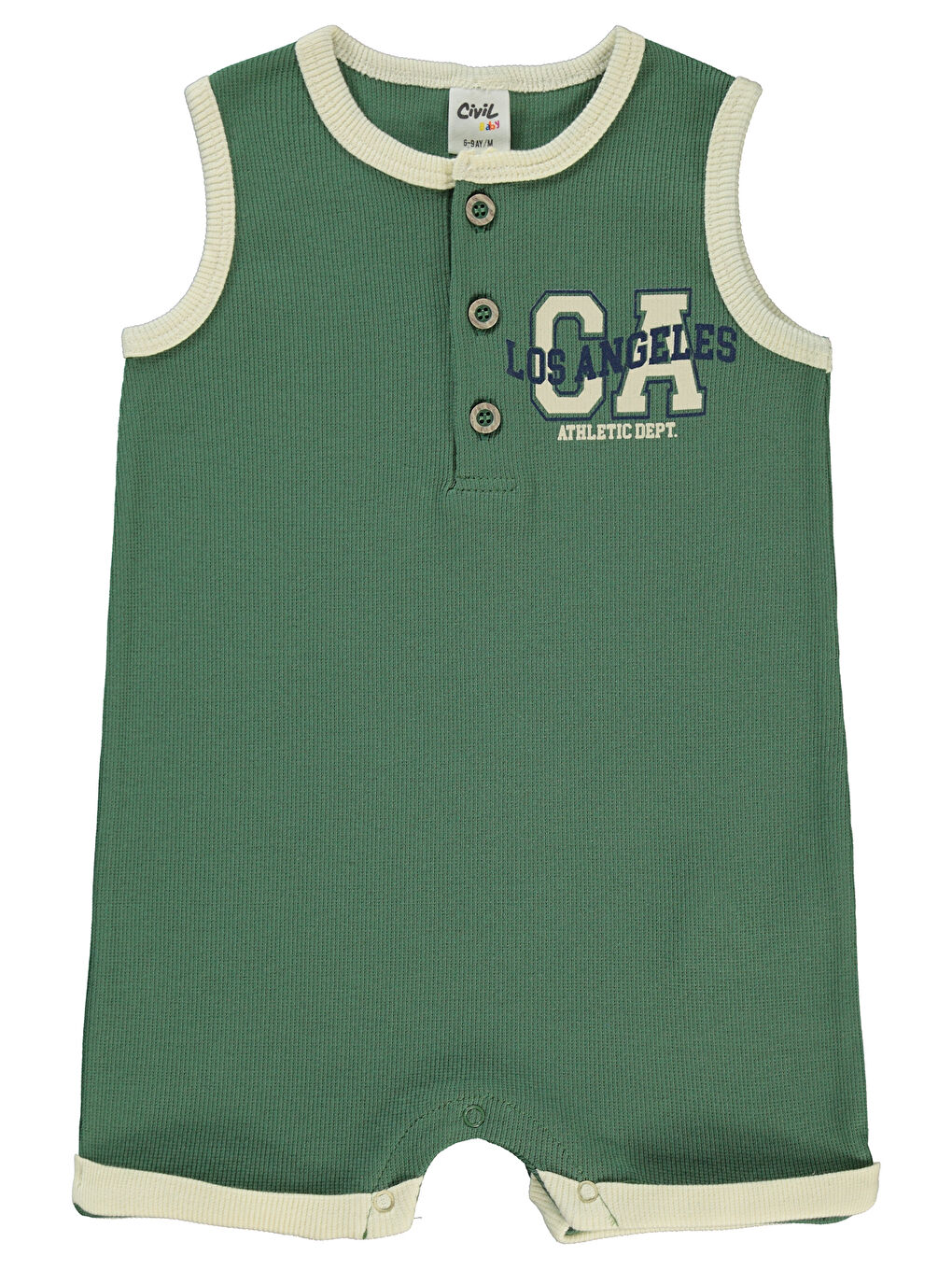 Baby Erkek Bebek Patiksiz Tulum 6-18 Ay Haki