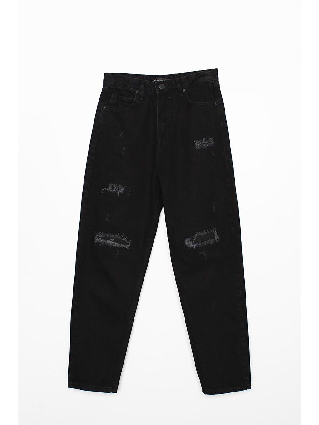 Siyah-Pamuklu Denim Pantolon-6