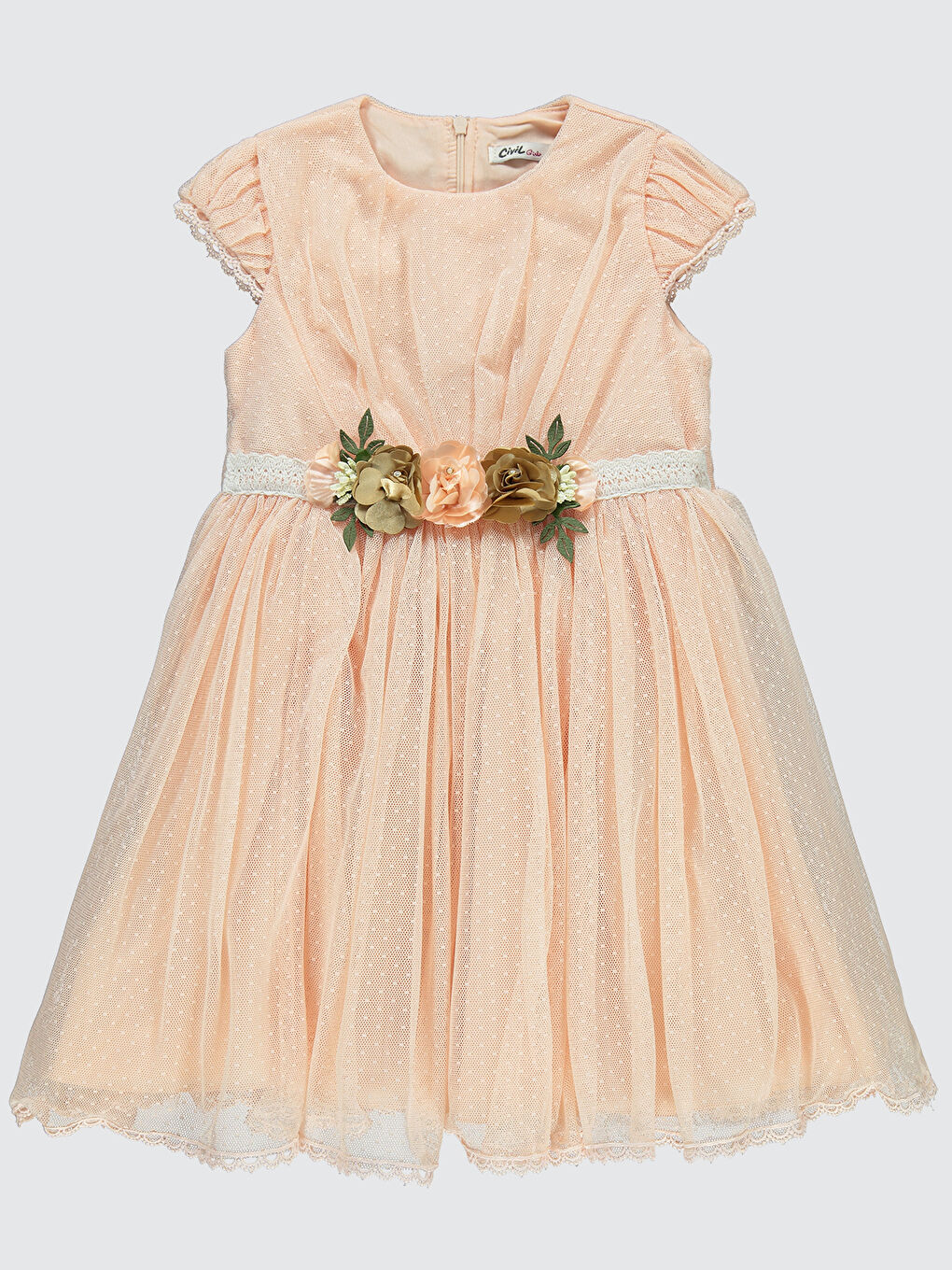 Pembe Girls Kız Çocuk Elbise 6-9 Yaş Somon