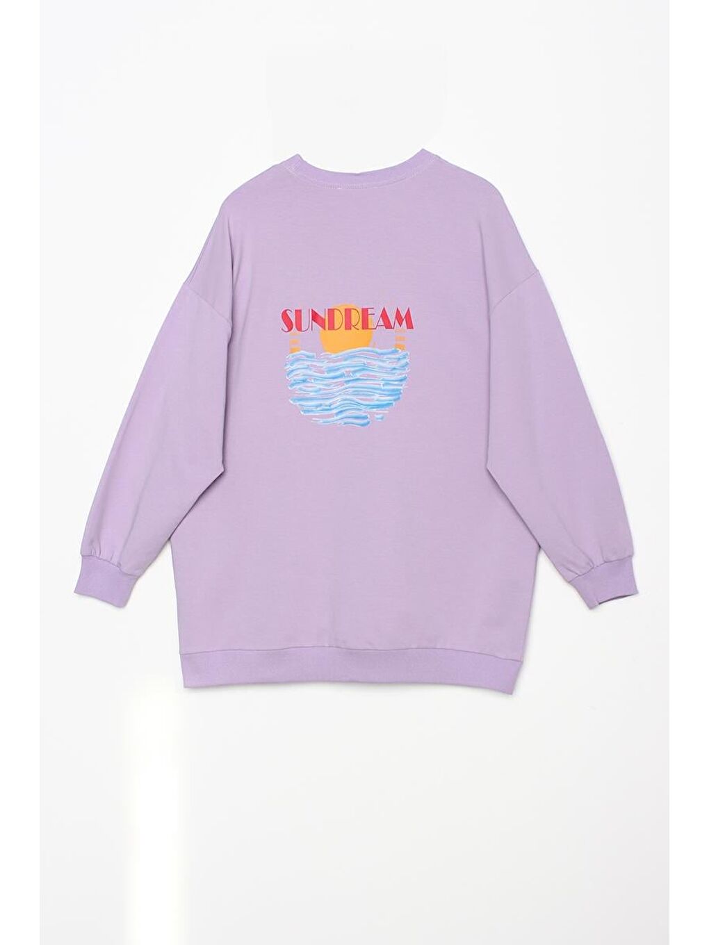 Lila-Pamuklu Sundream Baskılı Elastanlı Sweat-5