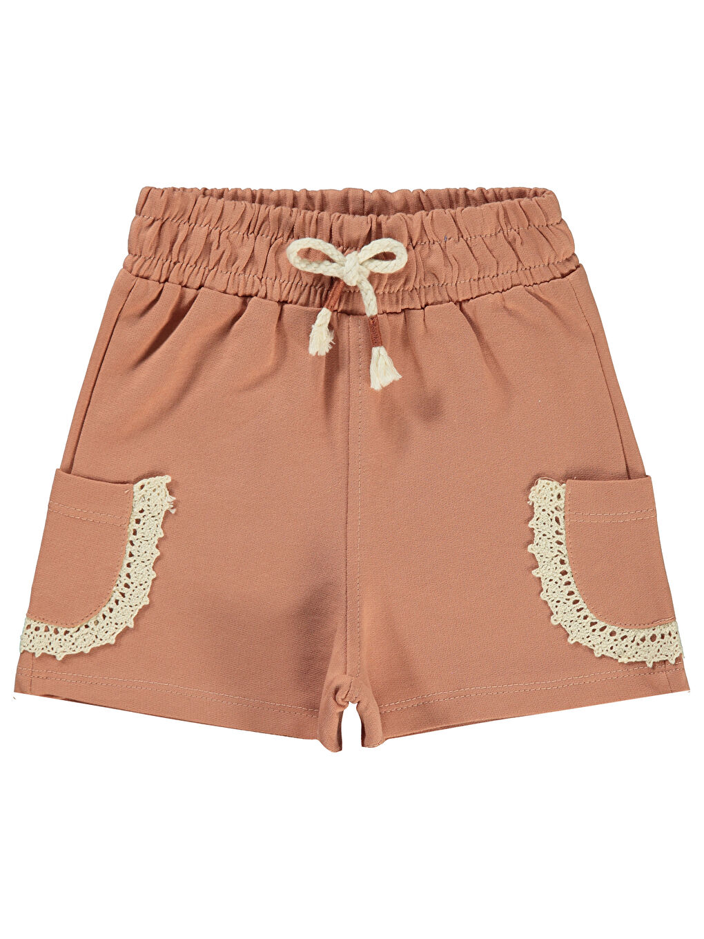 Kahverengi Girls Kız Çocuk Şort 6-9 Yaş Kiremit