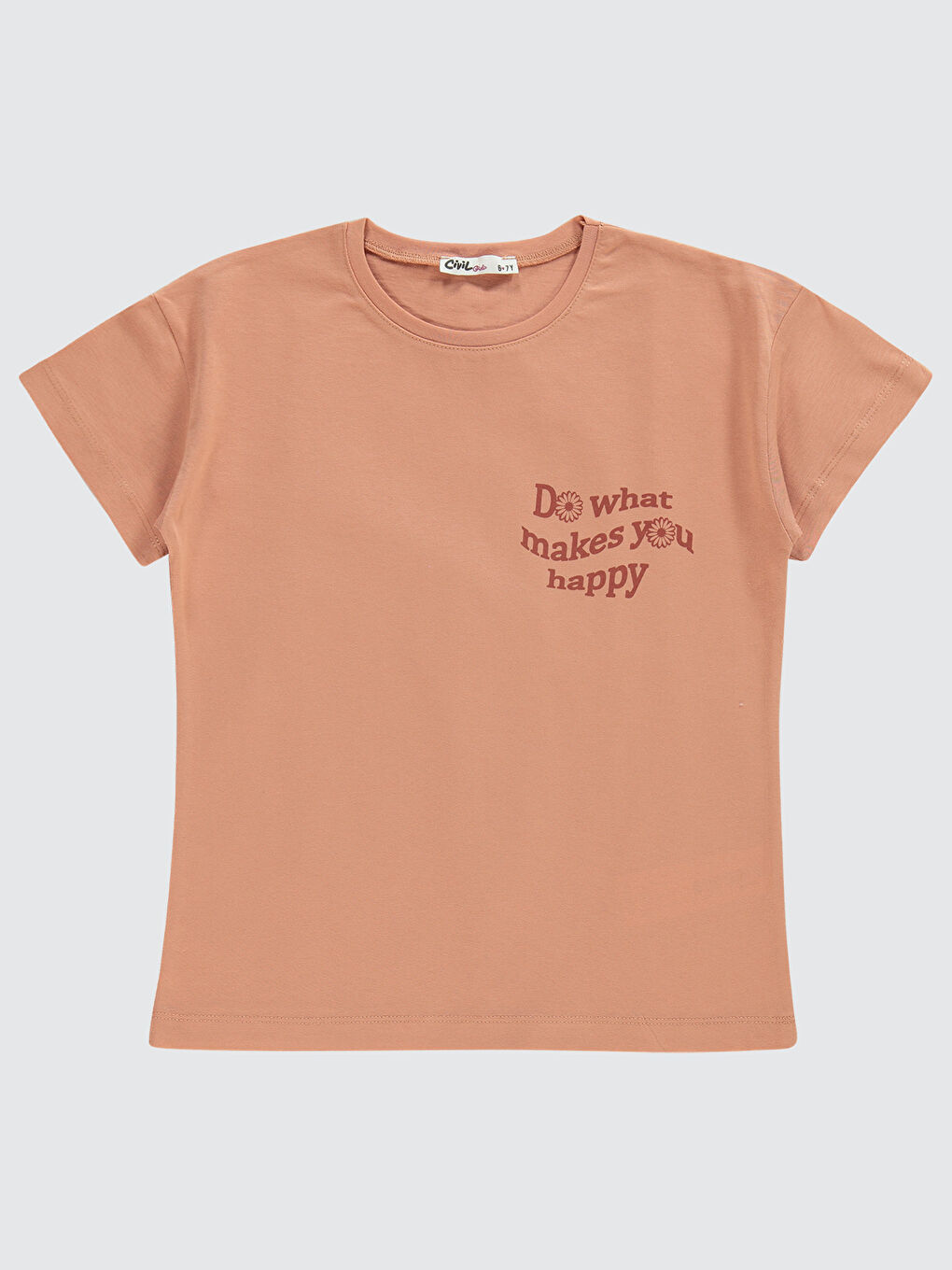 Kahverengi Girls Kız Çocuk Tişört 6-9 Yaş İtalyan Kili