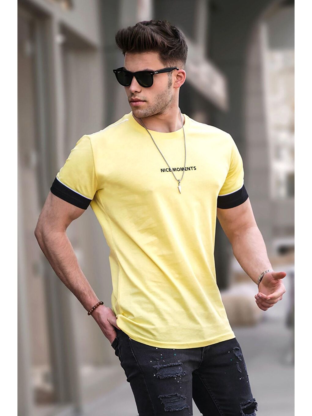 Sarı Erkek Tişört 4977