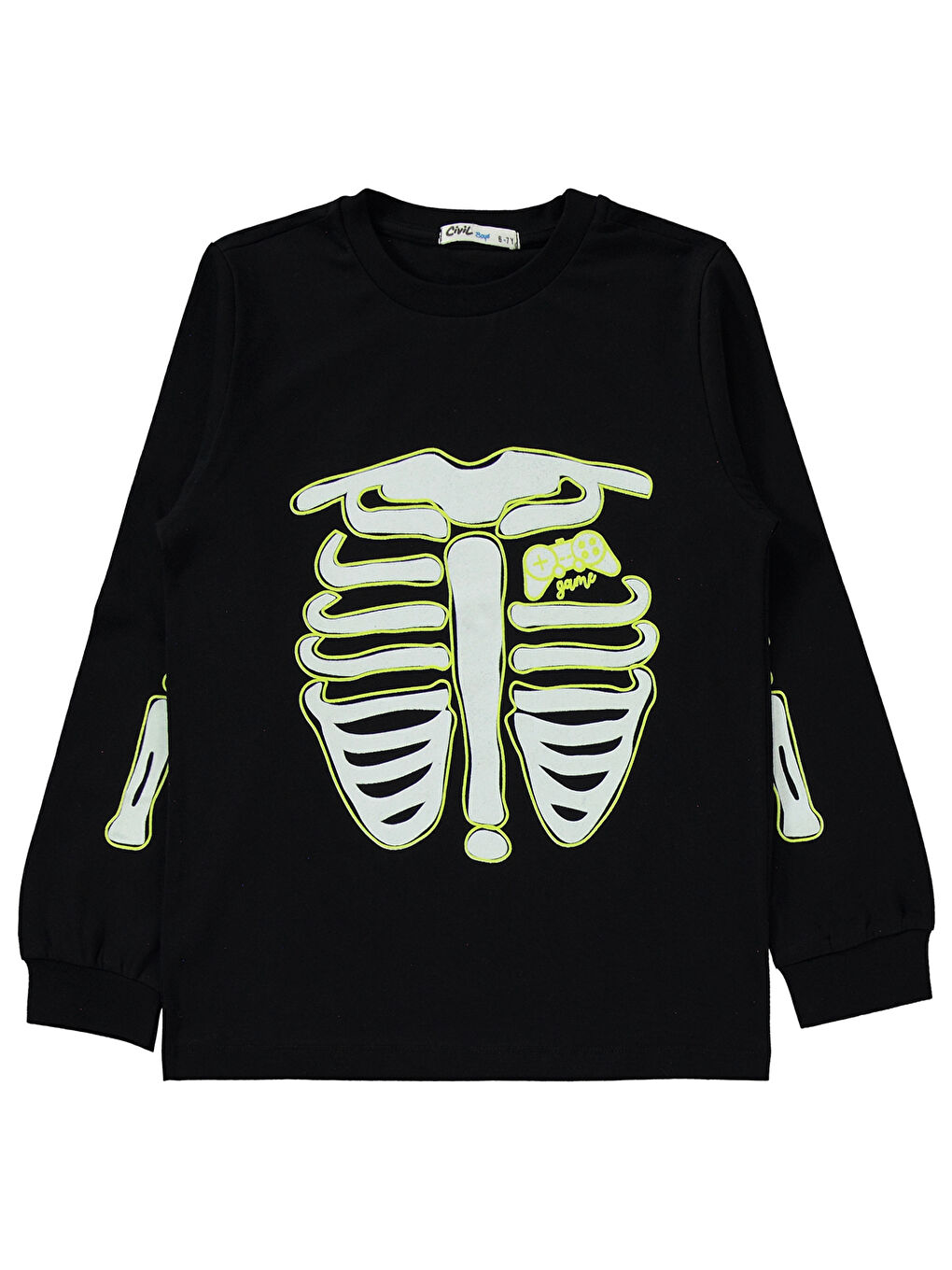 Boys Erkek Çocuk Pijama Takımı 6-9 Yaş Siyah-3