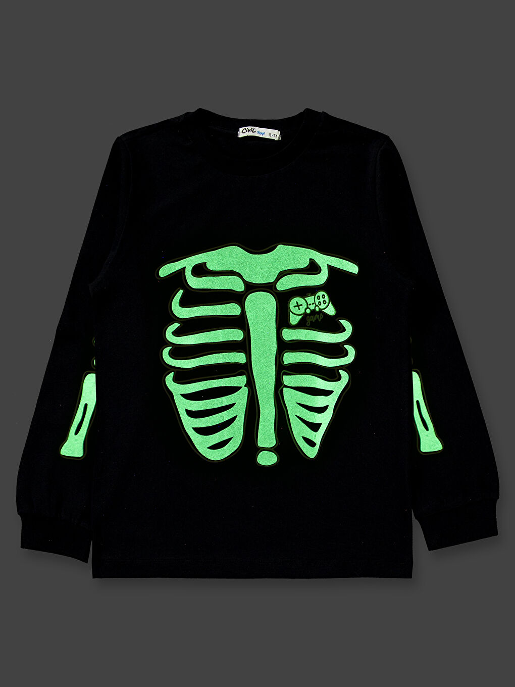 Boys Erkek Çocuk Pijama Takımı 6-9 Yaş Siyah-4