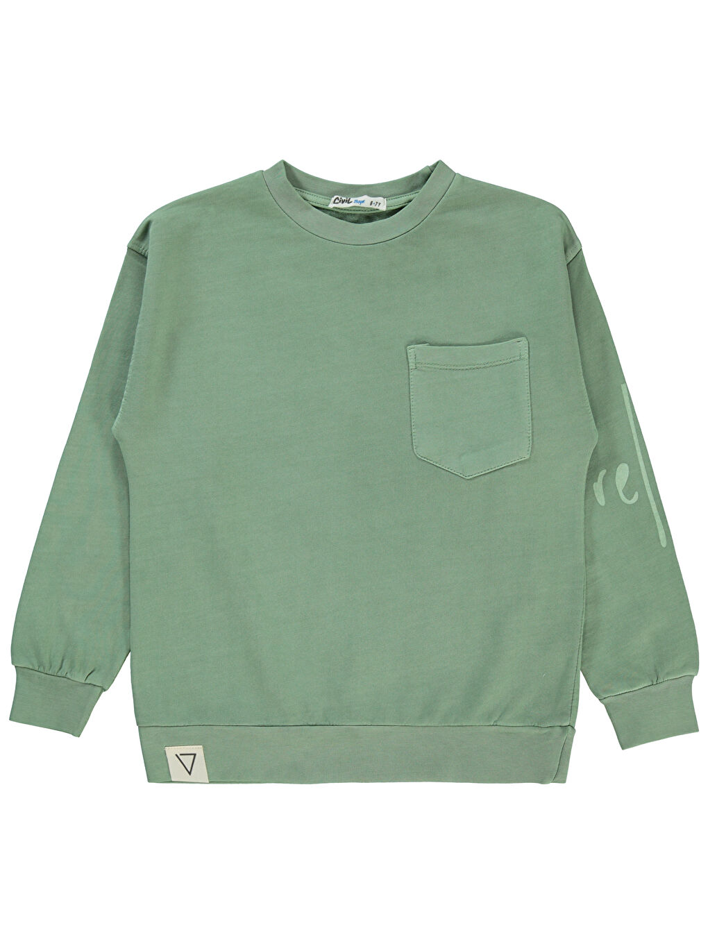 Boys Erkek Çocuk Sweatshirt 6-9 Yaş Haki