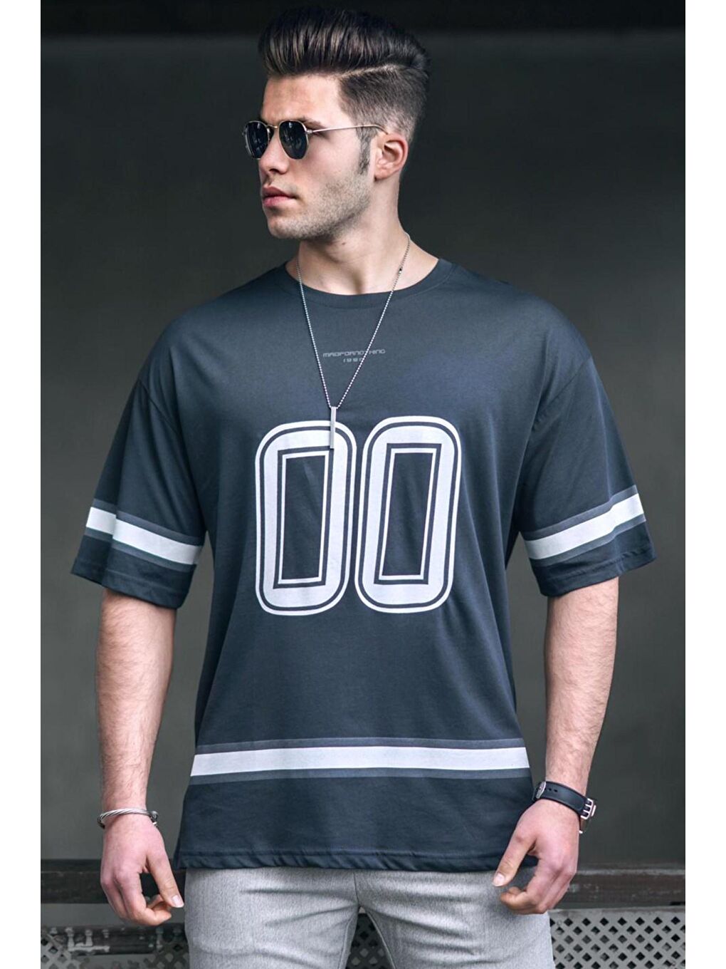 Gri Füme Erkek %100 Pamuk Tişört 4974