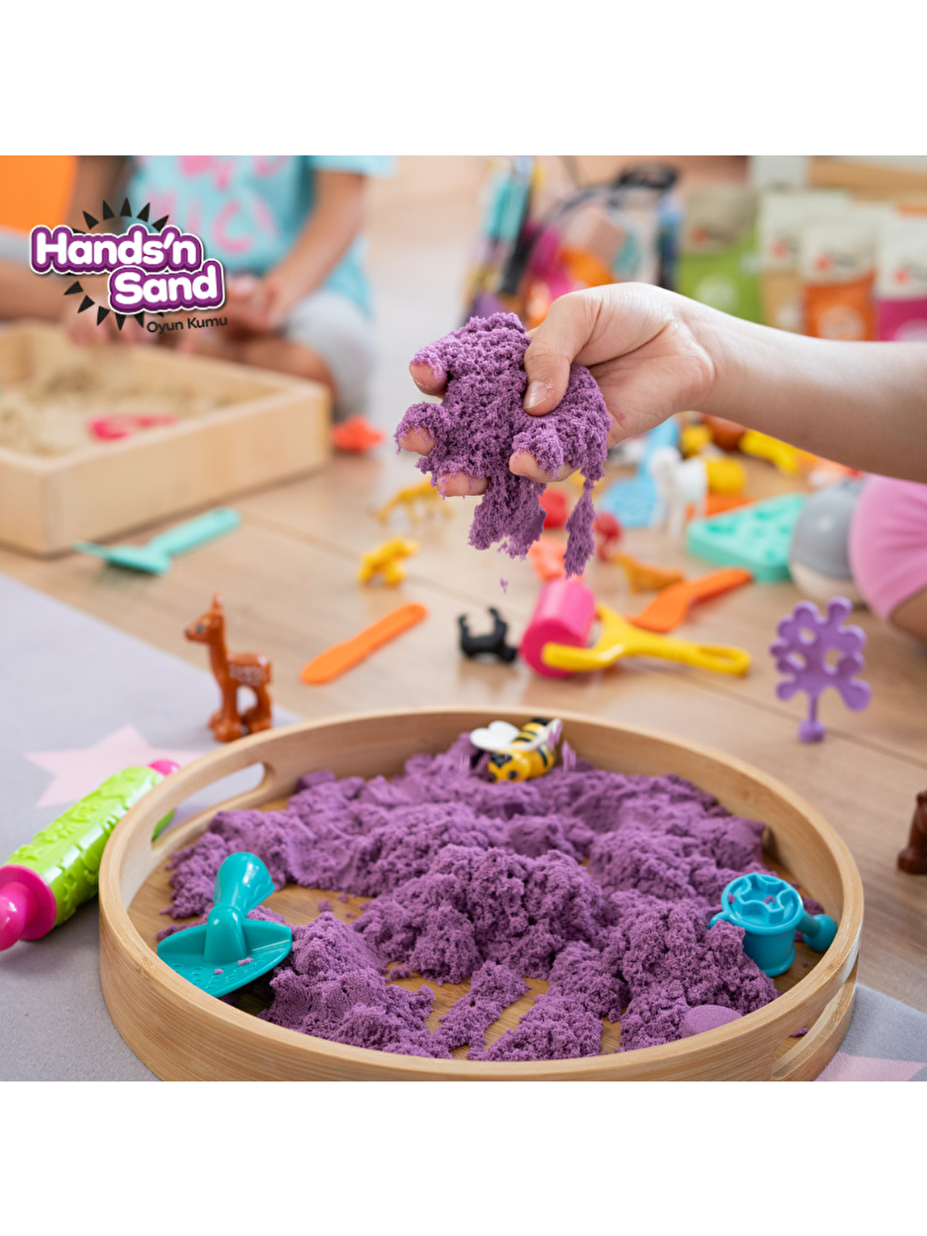 Hands'n Sand Doğal Kinetik Kum 500gr - Mor-4
