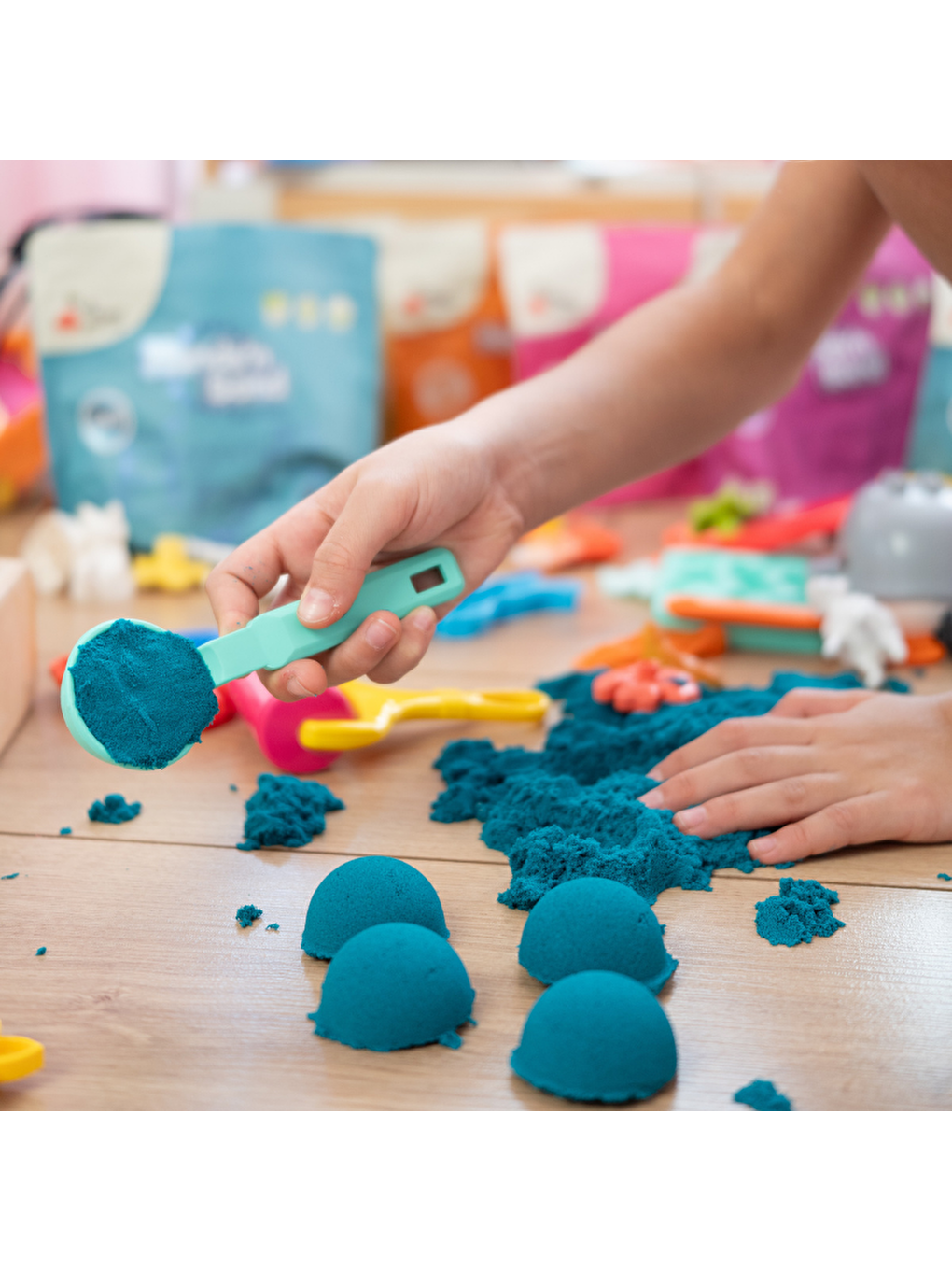 Hands'n Sand Doğal Kinetik Kum 500gr - Mavi-4