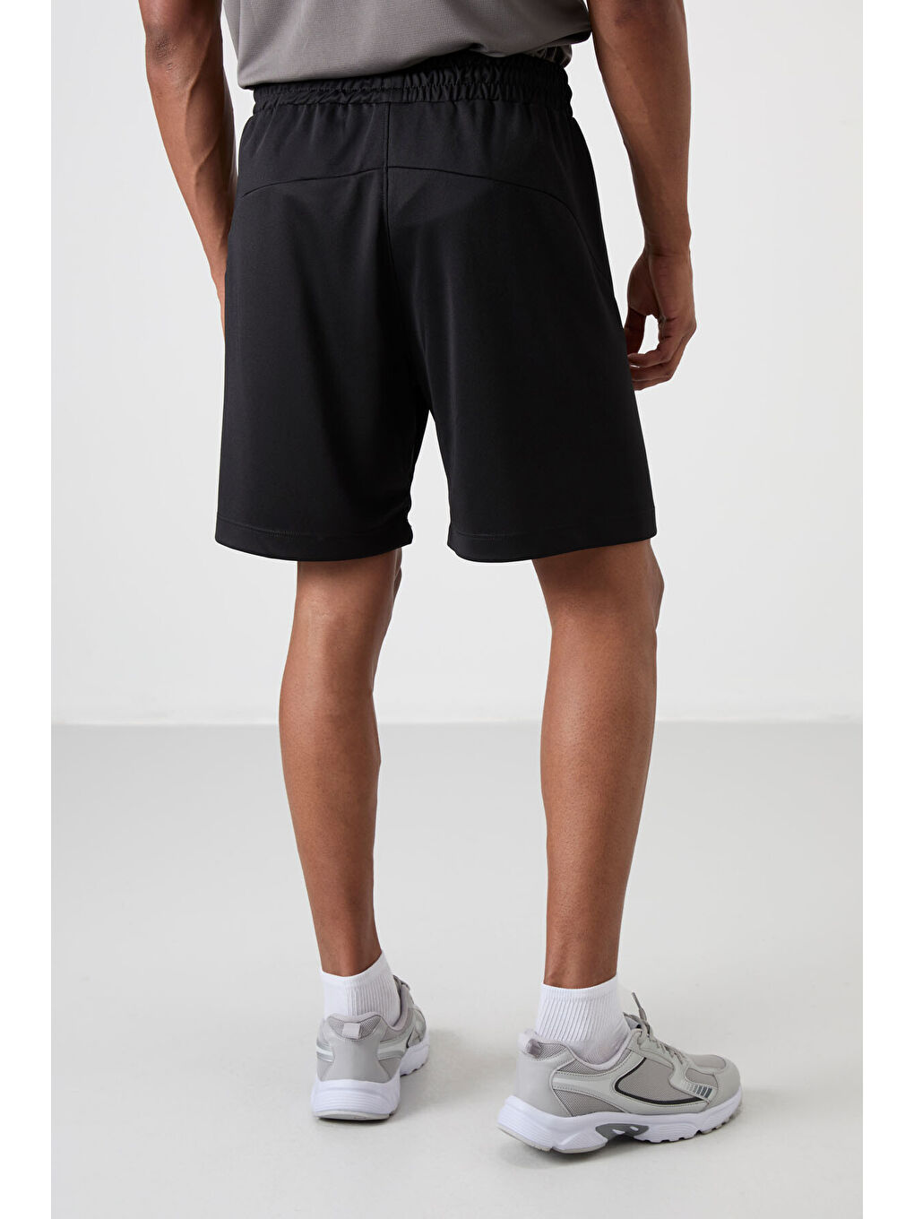 Siyah Polyester Kalın Yumuşak Comfort Fit Erkek Şort - 81273-8