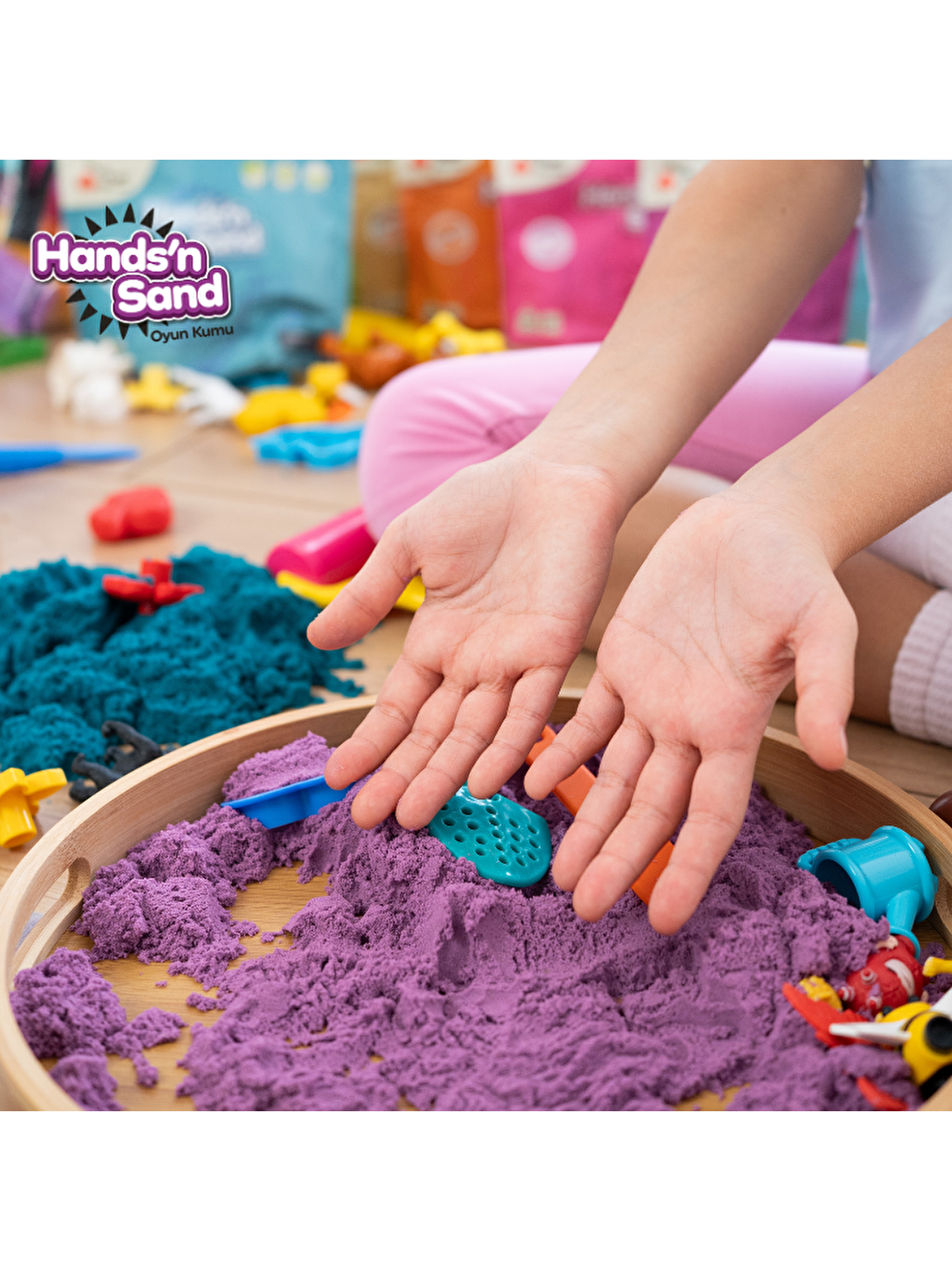 Hands'n Sand Doğal Kinetik Kum 500gr - Mor-5