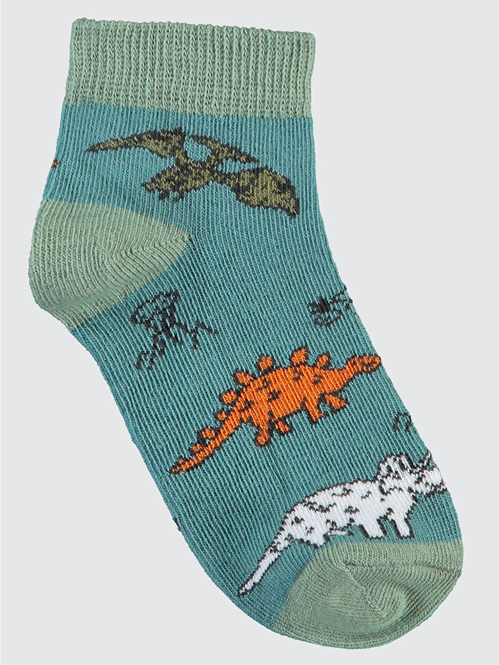 Erkek Çocuk 3'lü 2-12 Yaş Patik Çorap Mint Yeşili-2