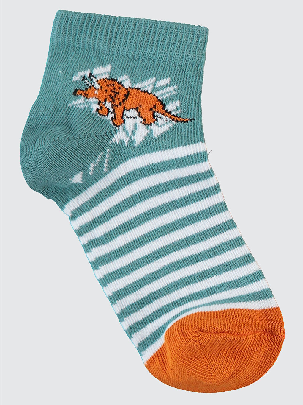 Erkek Çocuk 3'lü 2-12 Yaş Patik Çorap Mint Yeşili-4