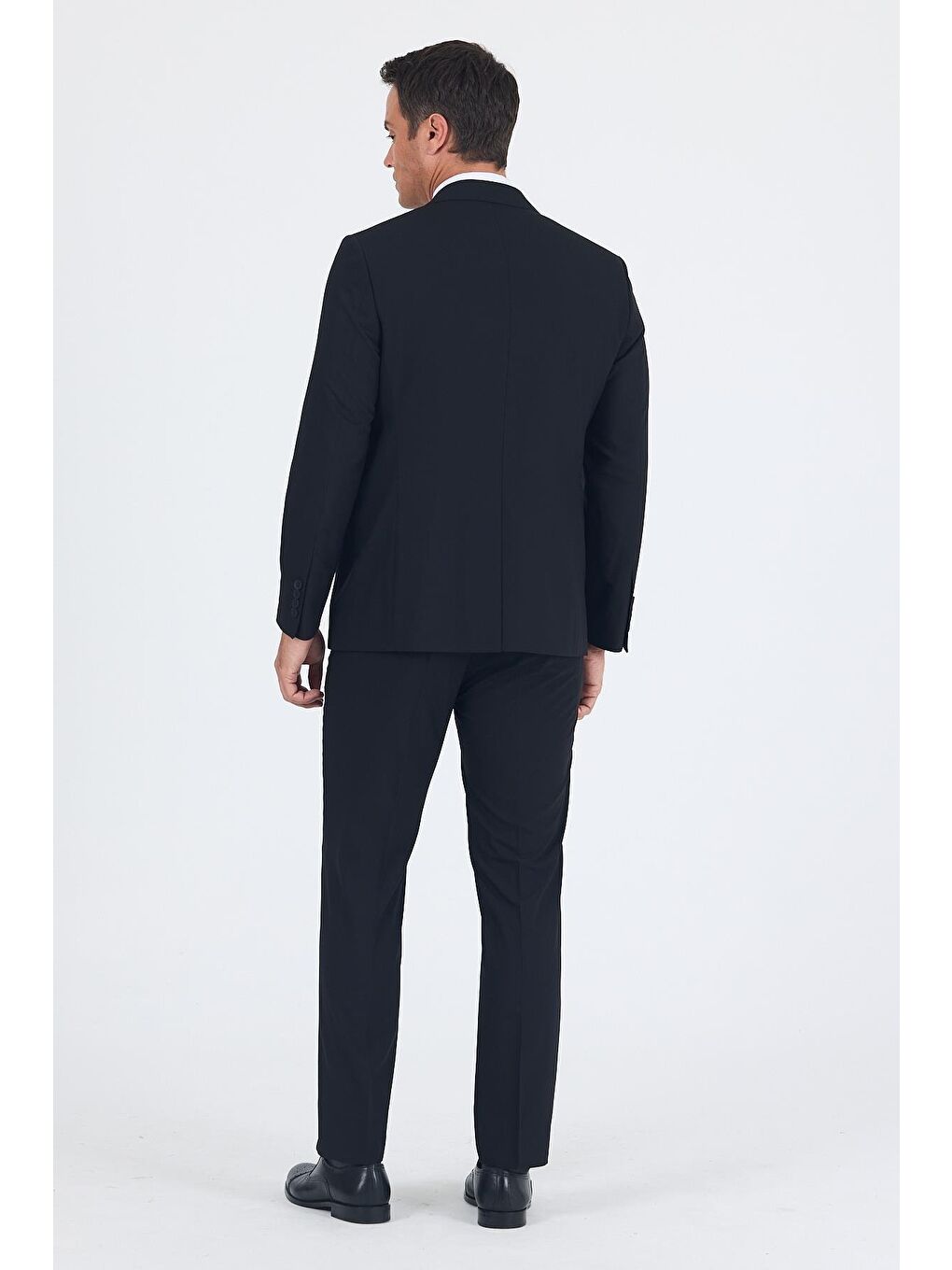 Siyah Düz Gabardin Mono Yaka 2 Düğme 6 Drop Comfort Fit Basic Takım Elbise 1001250010_001-4